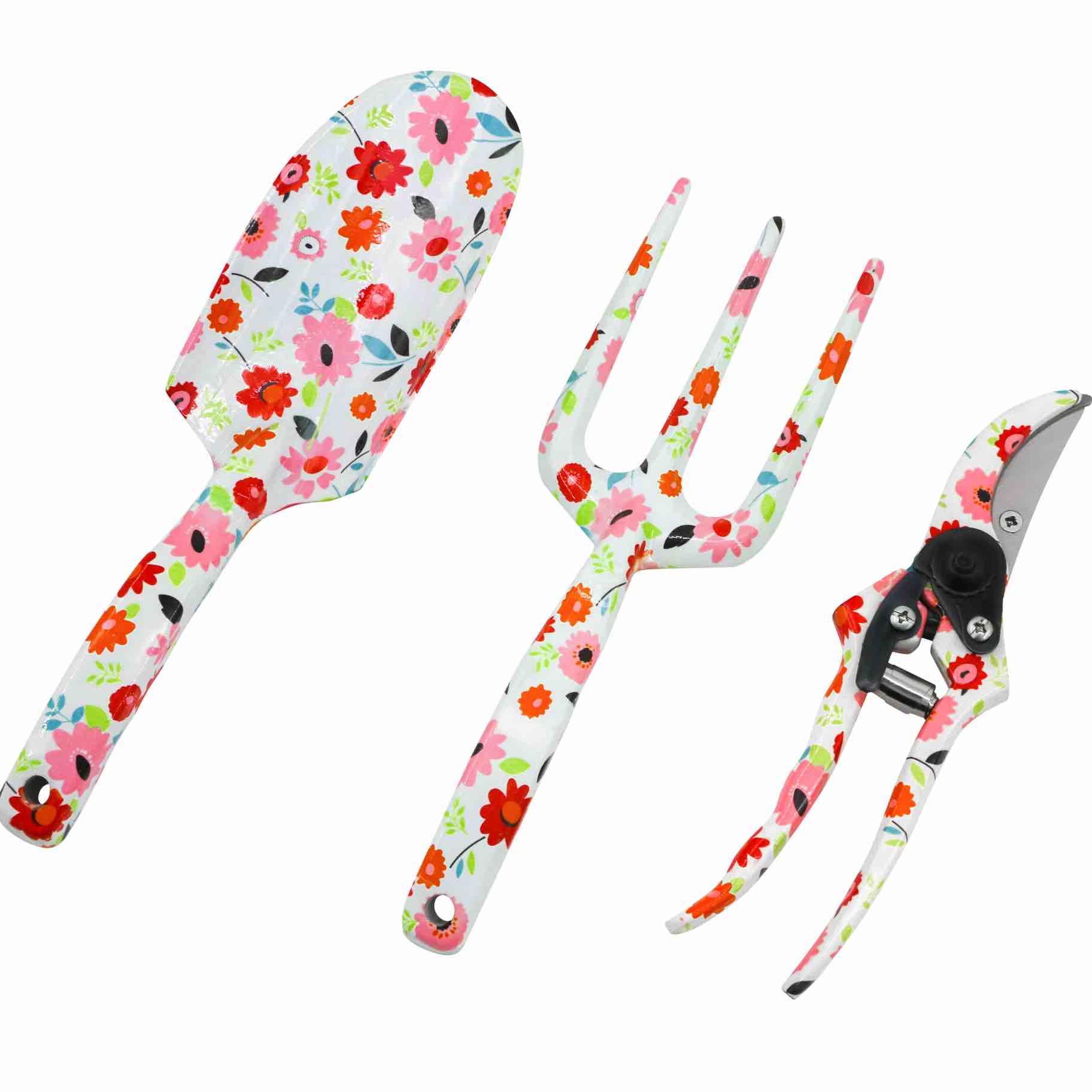 3 Piece Metal Floral Garden Tool set Gardening Kit