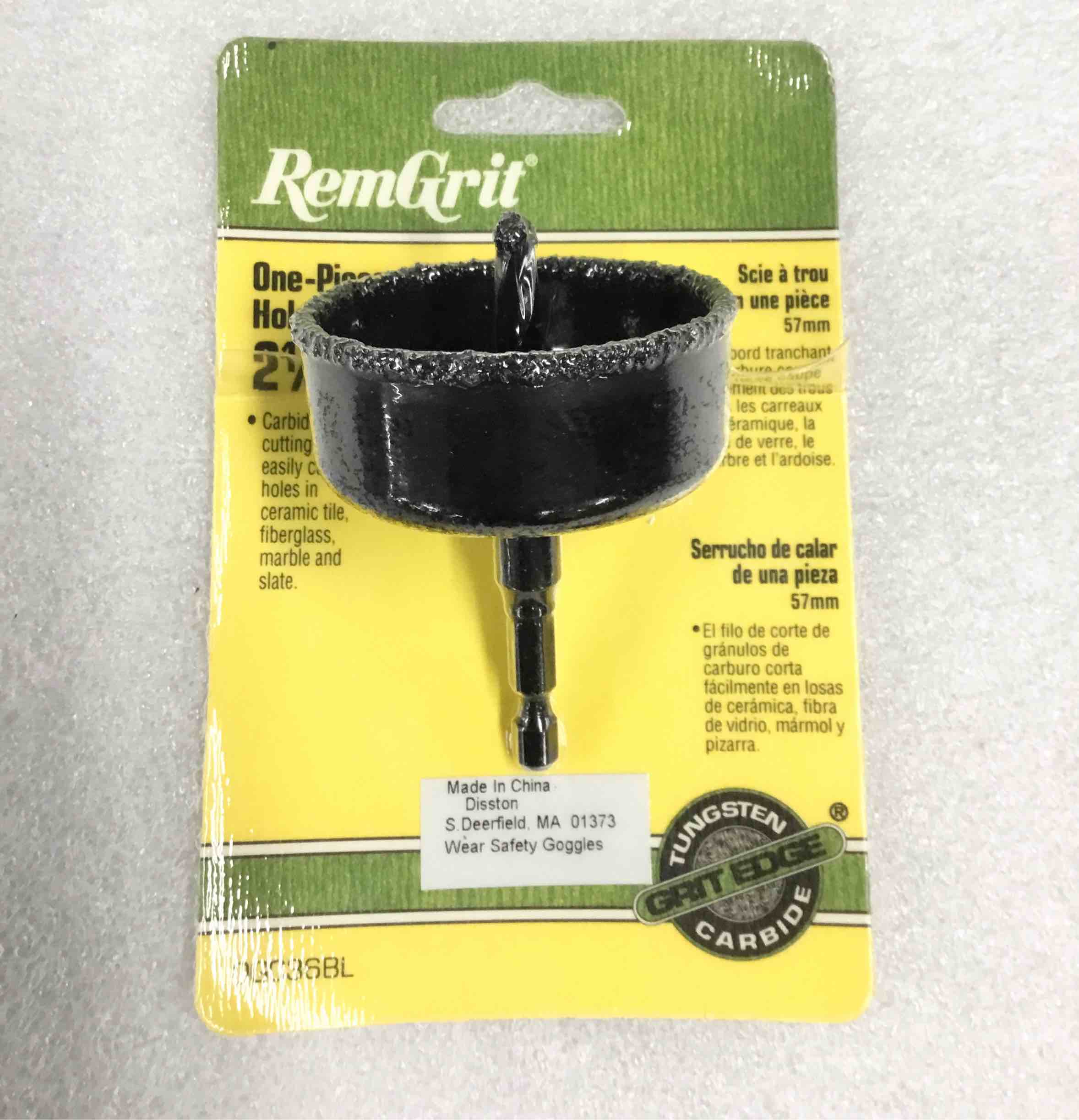 (2) Rem Grit One-Hole Saw 2-1/4-inch