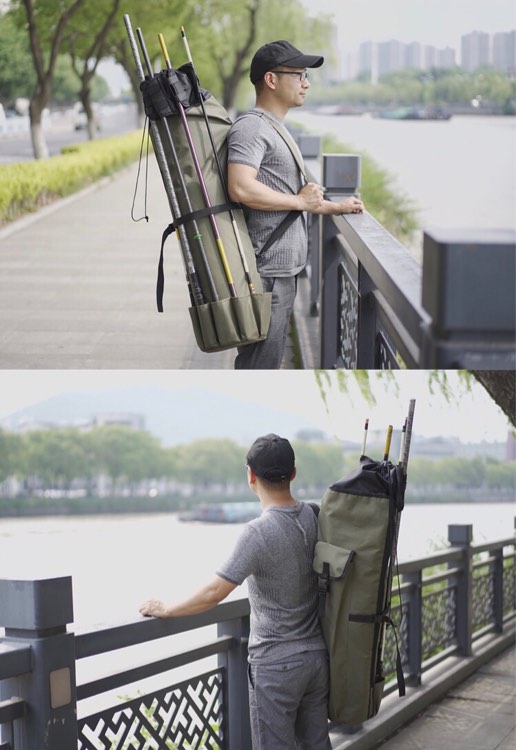Waterproof Multifunctional Fishing Rod Reel Holder Case Bag