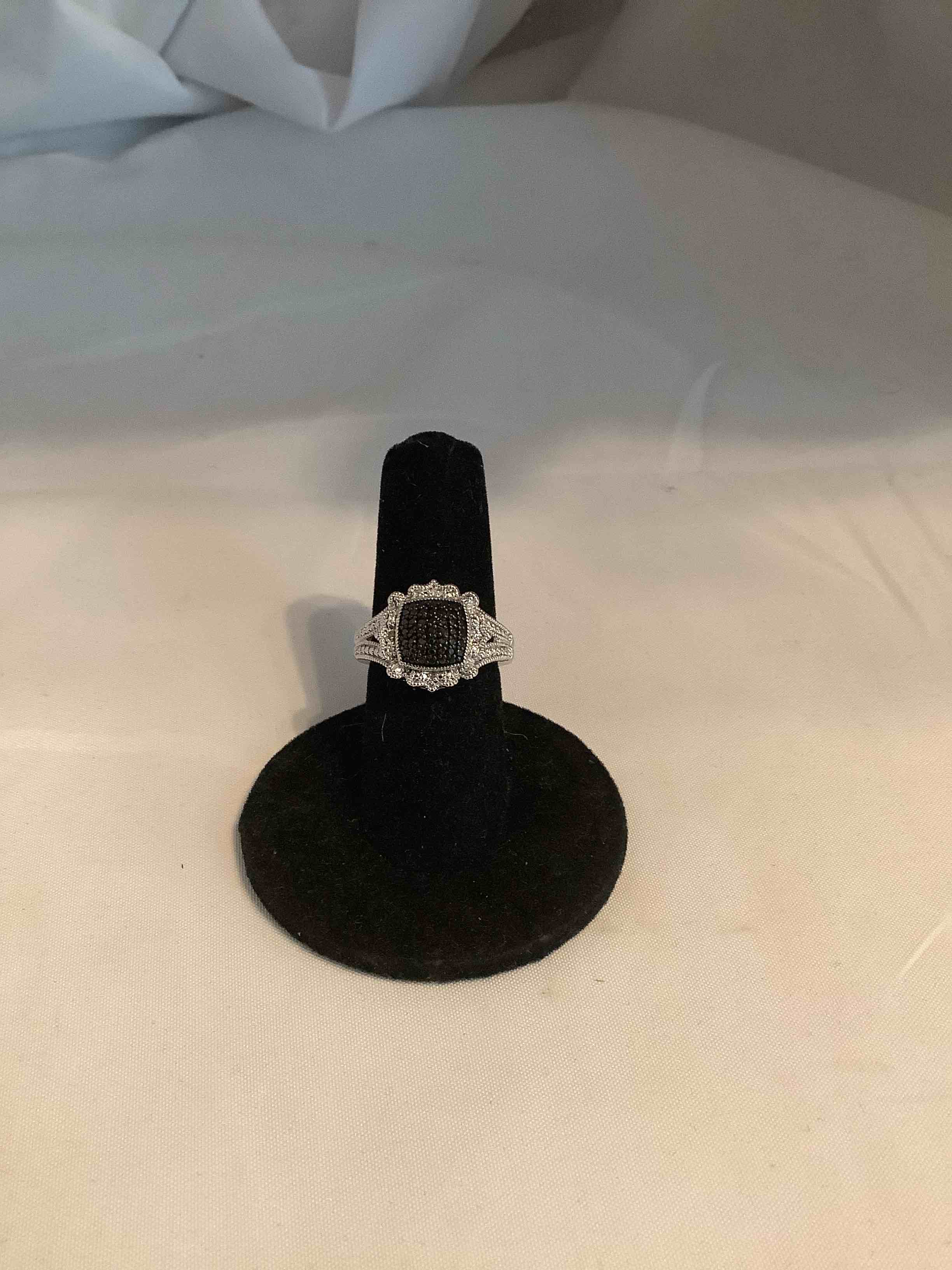 Black and White Diamond Ring