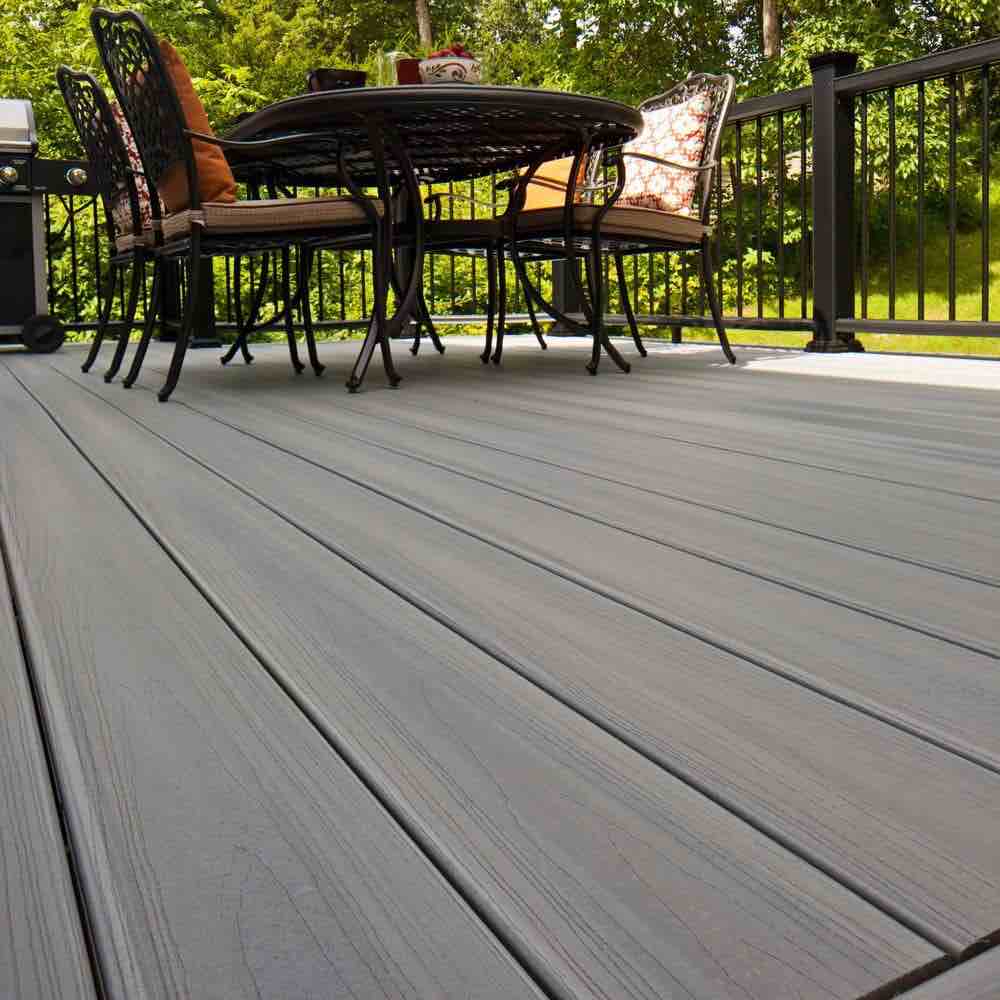 16-Foot x 5.25-Inches Composite Decking Grooved Edge Vue Heron gray (48 Pieces)