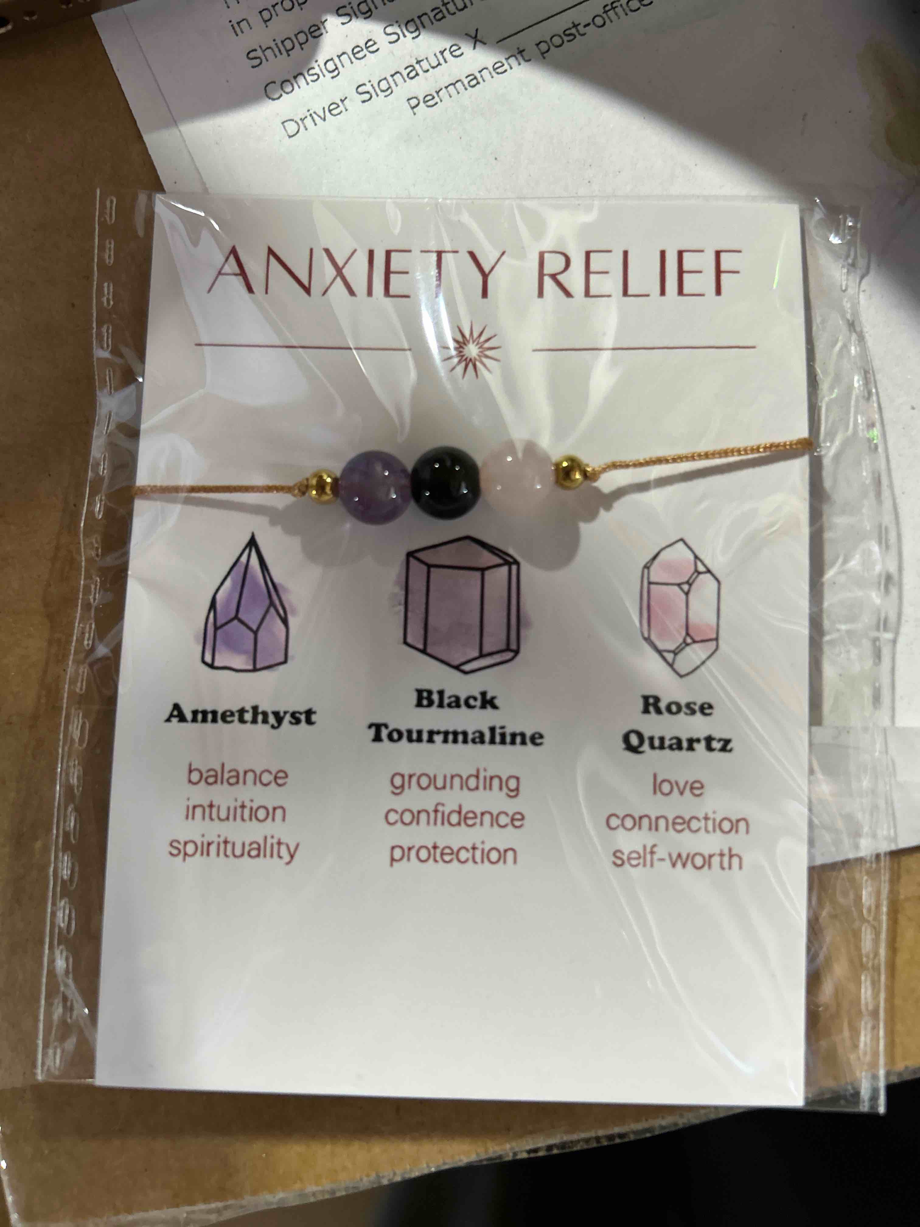 Condition photo showing Brand New for anxiety relief amethyst bracelet