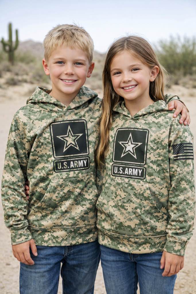 U.S Army size youth XL camo hoodie