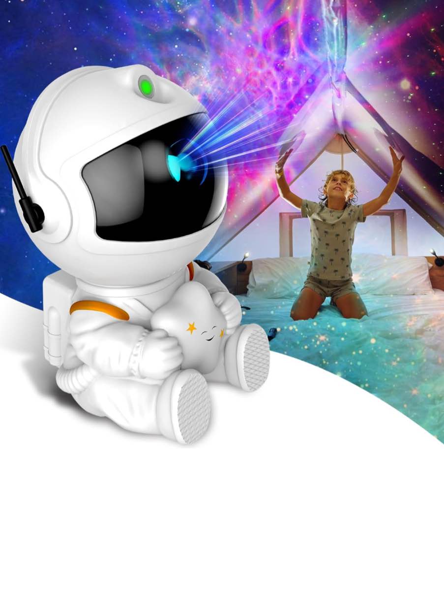 Astronaut Galaxy Projector, Star Projector Galaxy Light, Night Light for Kids, Nebula Ceiling LED Lamp, Room Decor, with Timer and Remote, Gifts for Birthdays