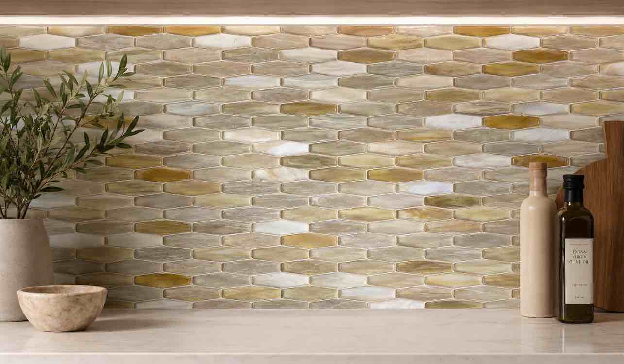 5 Sheets/ 5sq ft: Lunada BayTile Agate Bassano Ribbed Wall Tile 12”x 12”