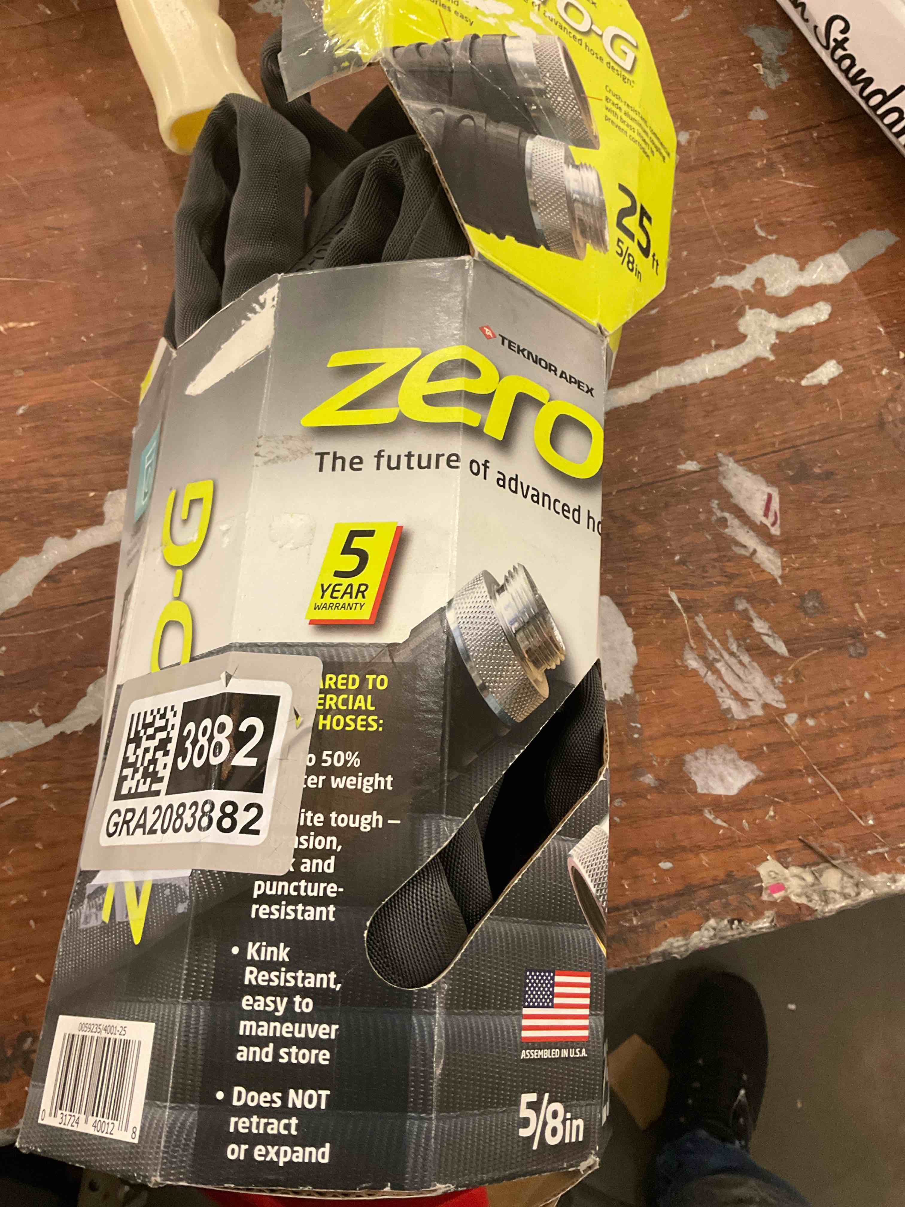 zero-g 4001-50 lightweight, ultra flexible, durable, kink-free garden hose, 5/8-inch by 50-feet,black