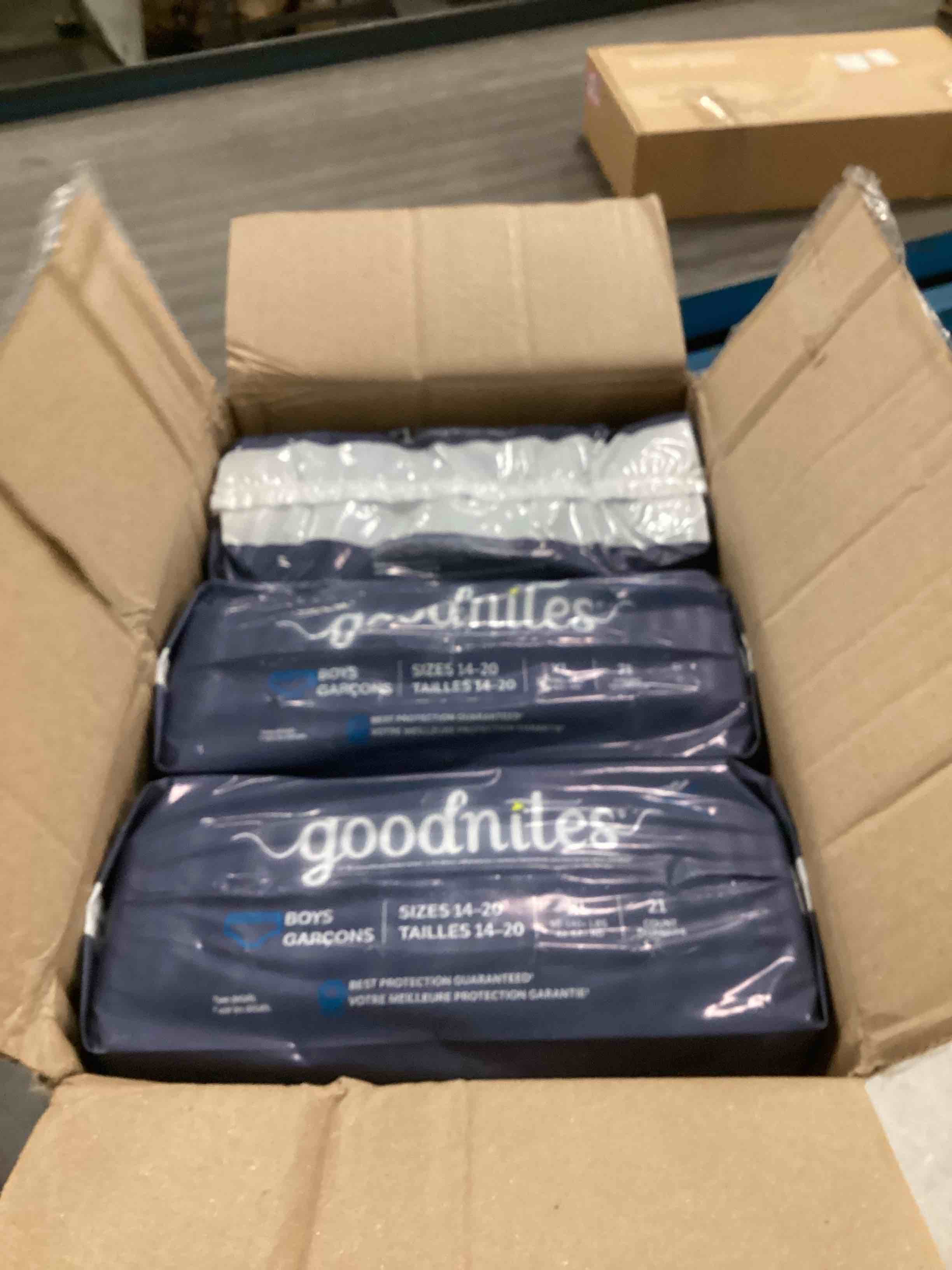Condition photo showing Good Condition for goodnites boys nighttime bedwetting underwear