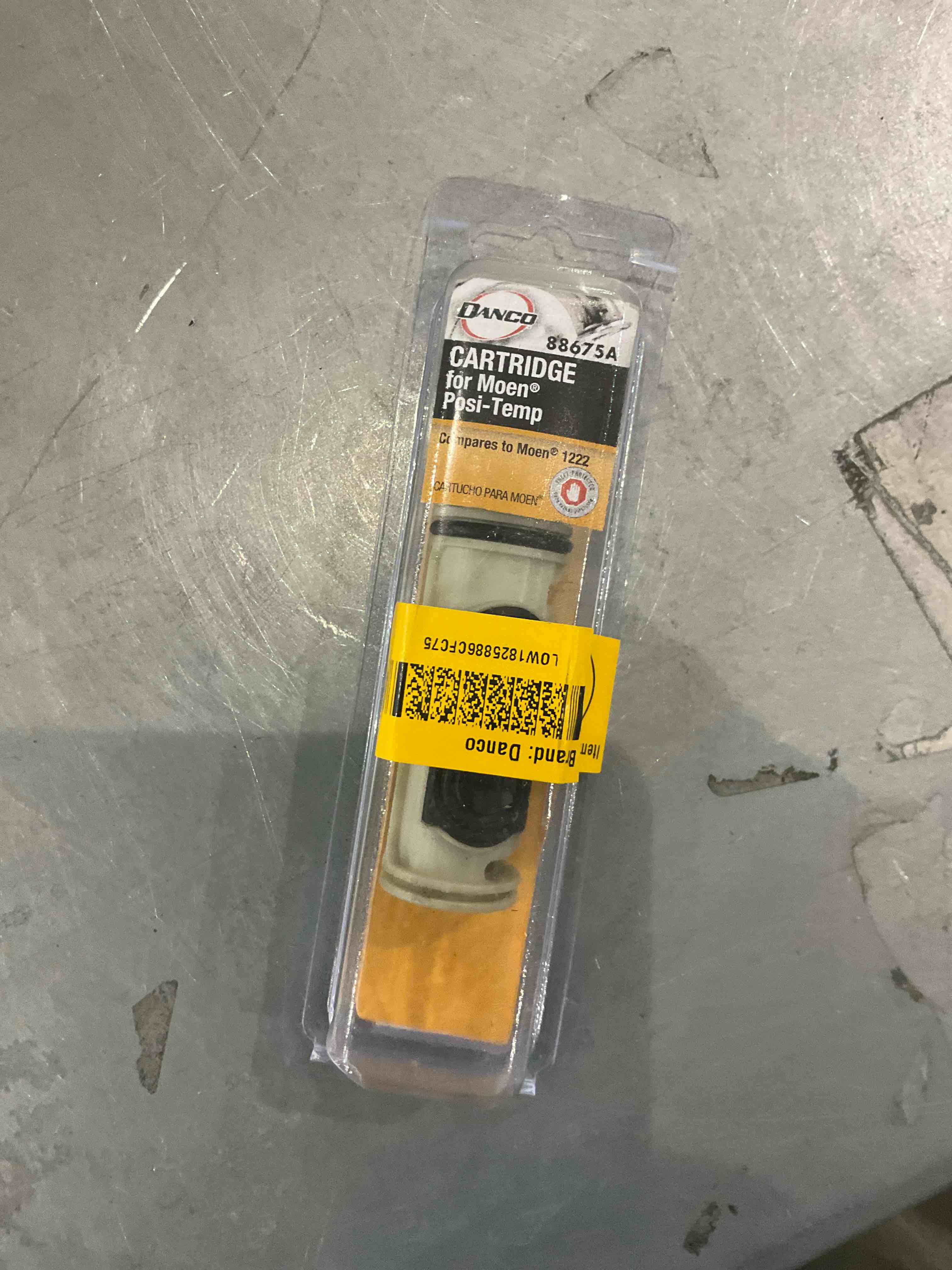Condition photo showing As Is for danco 88675 replacement moen posi-temp cartridge  white