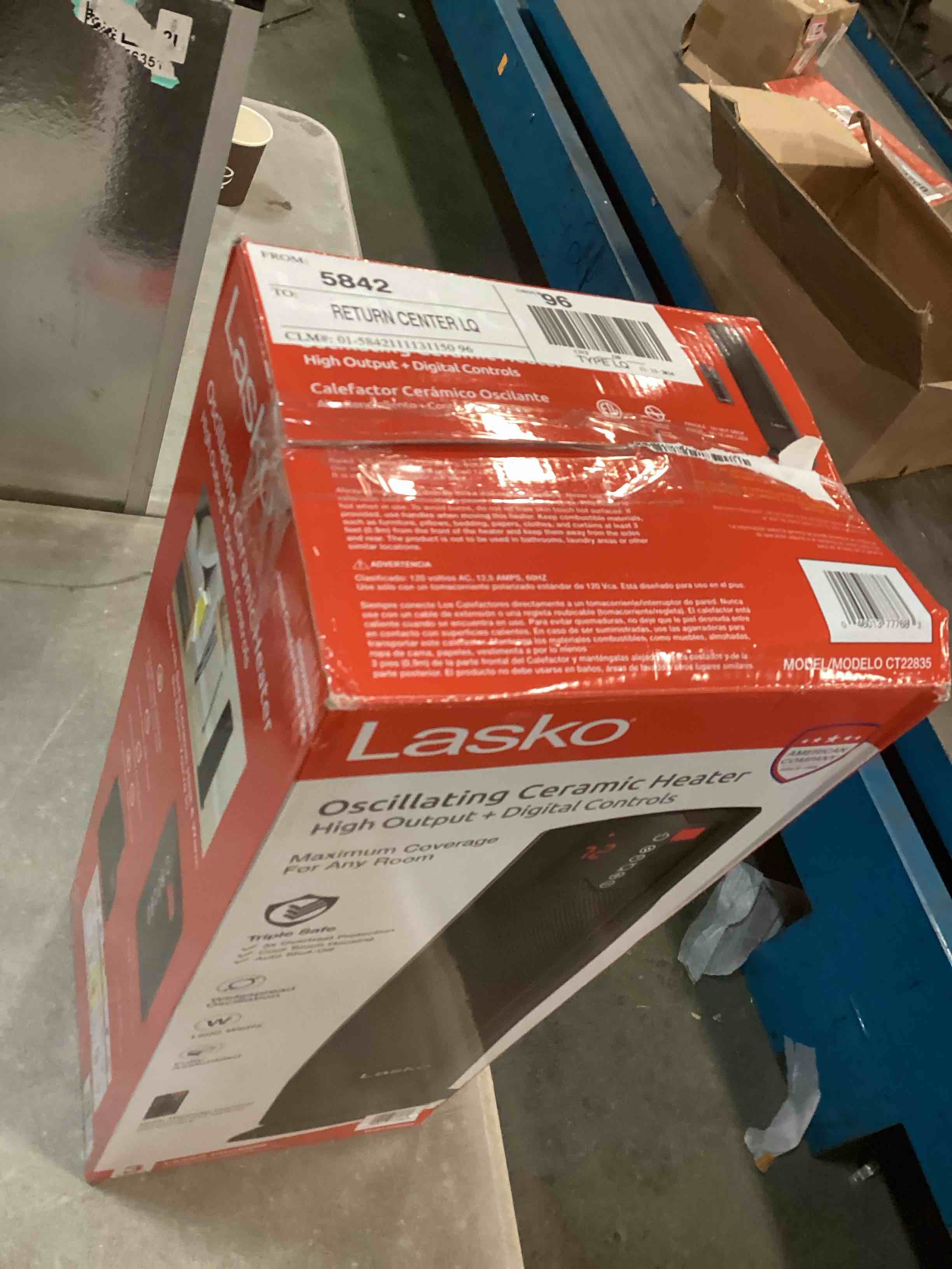 Condition photo showing Good Condition for lasko 22  1500w oscillating ceramic tower space heater with remote  black  ct22835  new