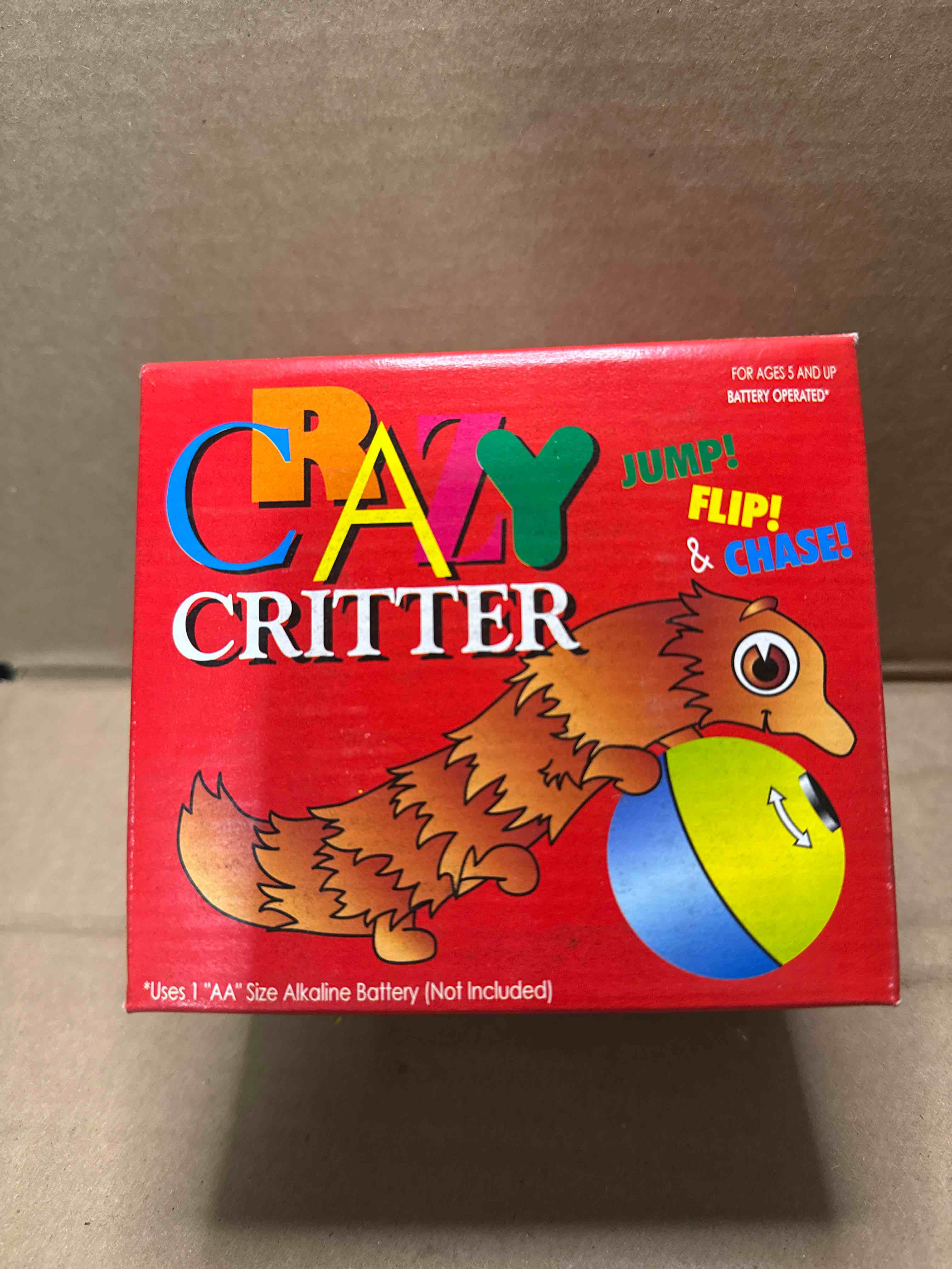 Condition photo showing New/Like New for crazy critter w ball