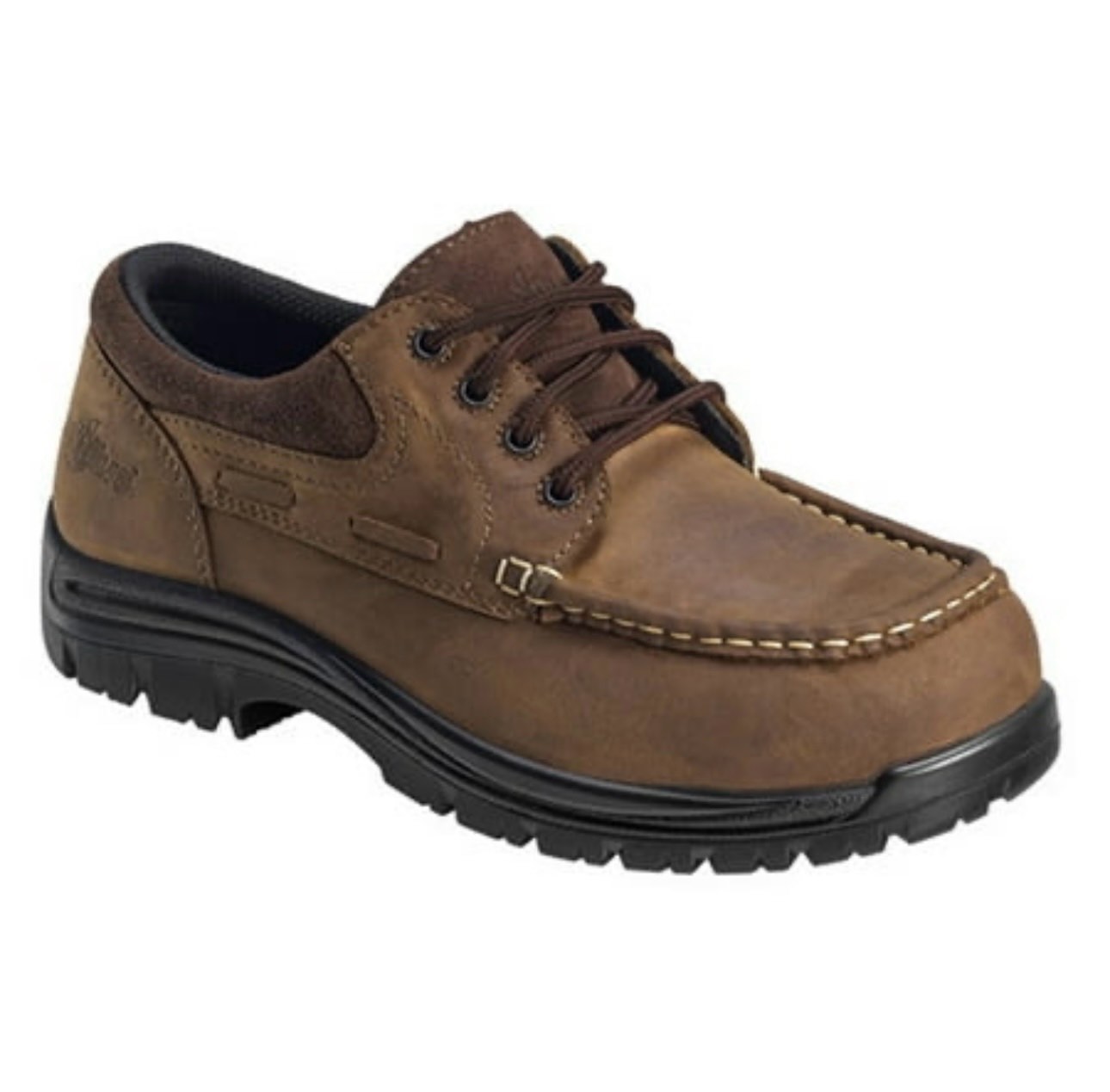 Condition photo showing Brand New for size 9.5 wide nautilus men's 1826 slip resistant comp toe no exposed metal eh moc toe oxford