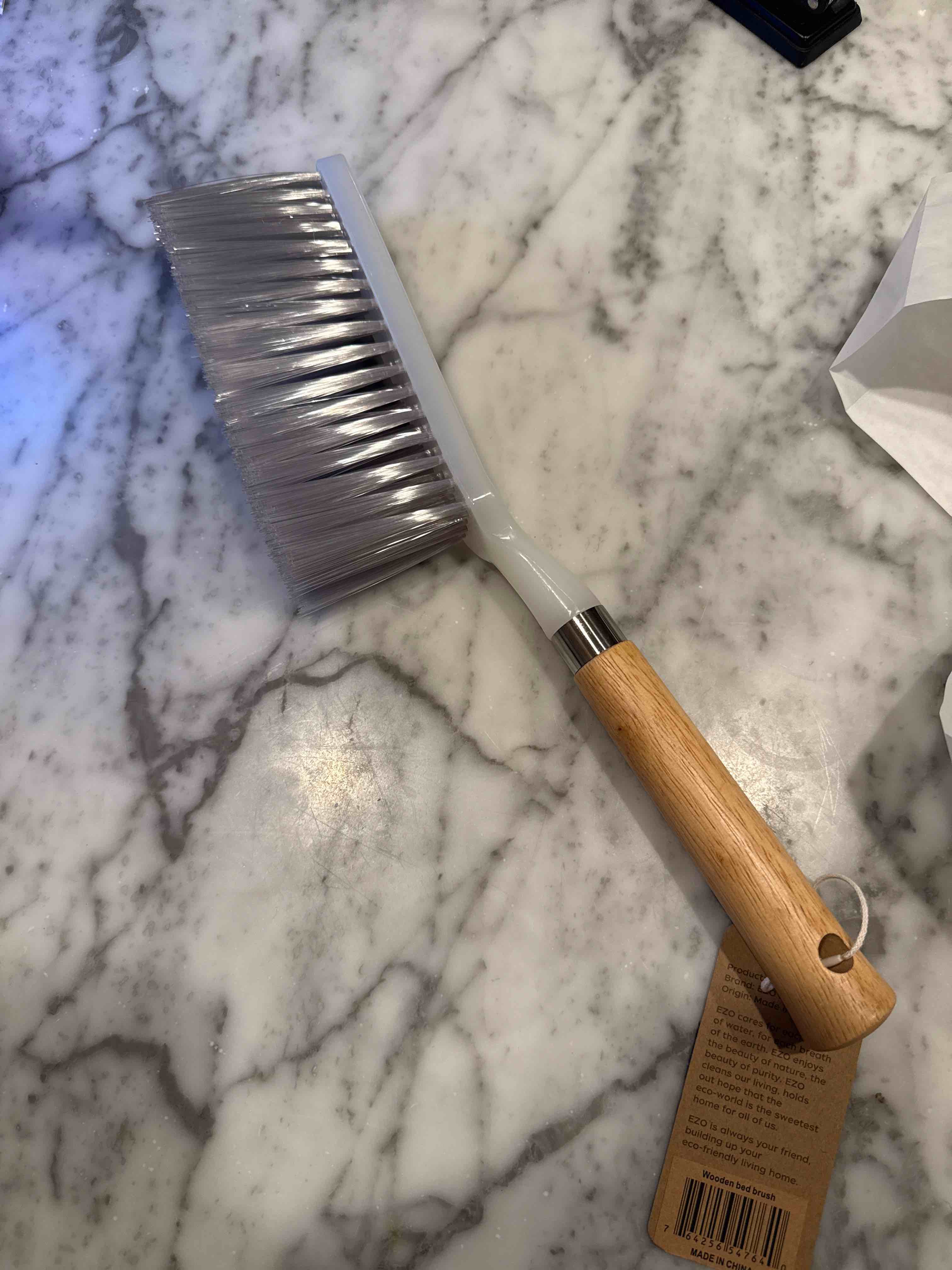 EZO Living Dust Brush Duster with Wooden Handle for Counter Home Office or Car