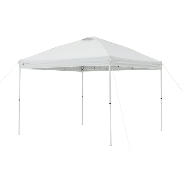 Ozark Trail Simple Push Straight Leg Instant Canopy, White, 10 ft x 10 