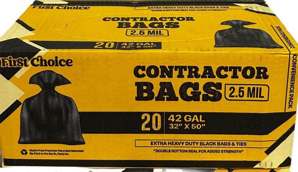 CONTRACTOR BAGS 2.5 ML 20 42GAl 32x50 