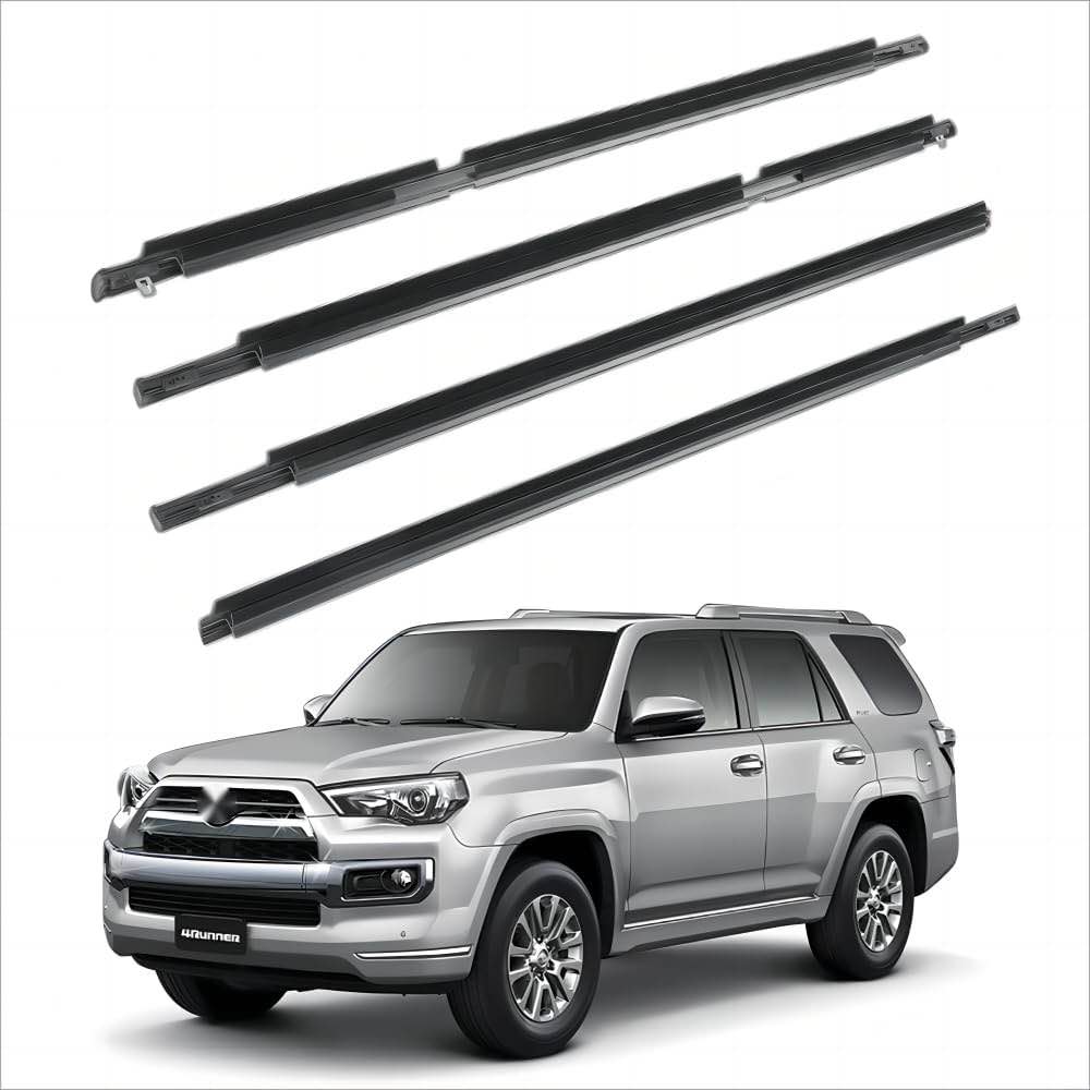 68161-35060 Outdoor Window Weatherstrip Belt Molding for 2003-2009 4Runner Replaces 68162-35060 68163-35030 68164-35030