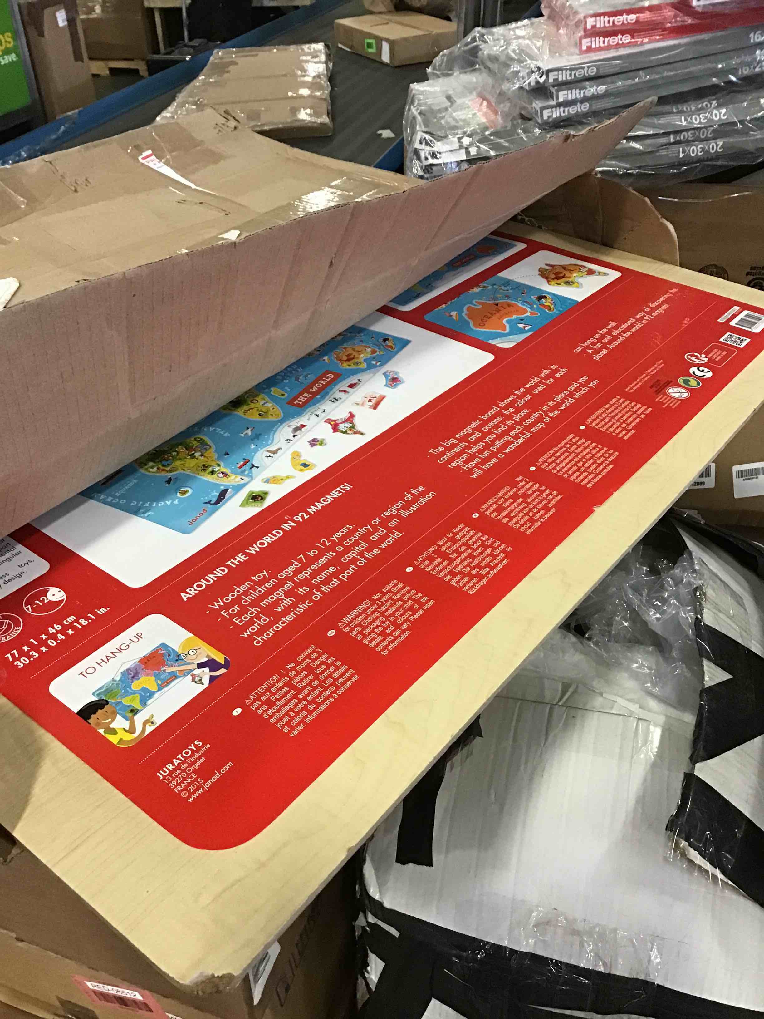 Condition photo showing As Is for Magnetic World Puzzle English Edition Japan Toy Hobby