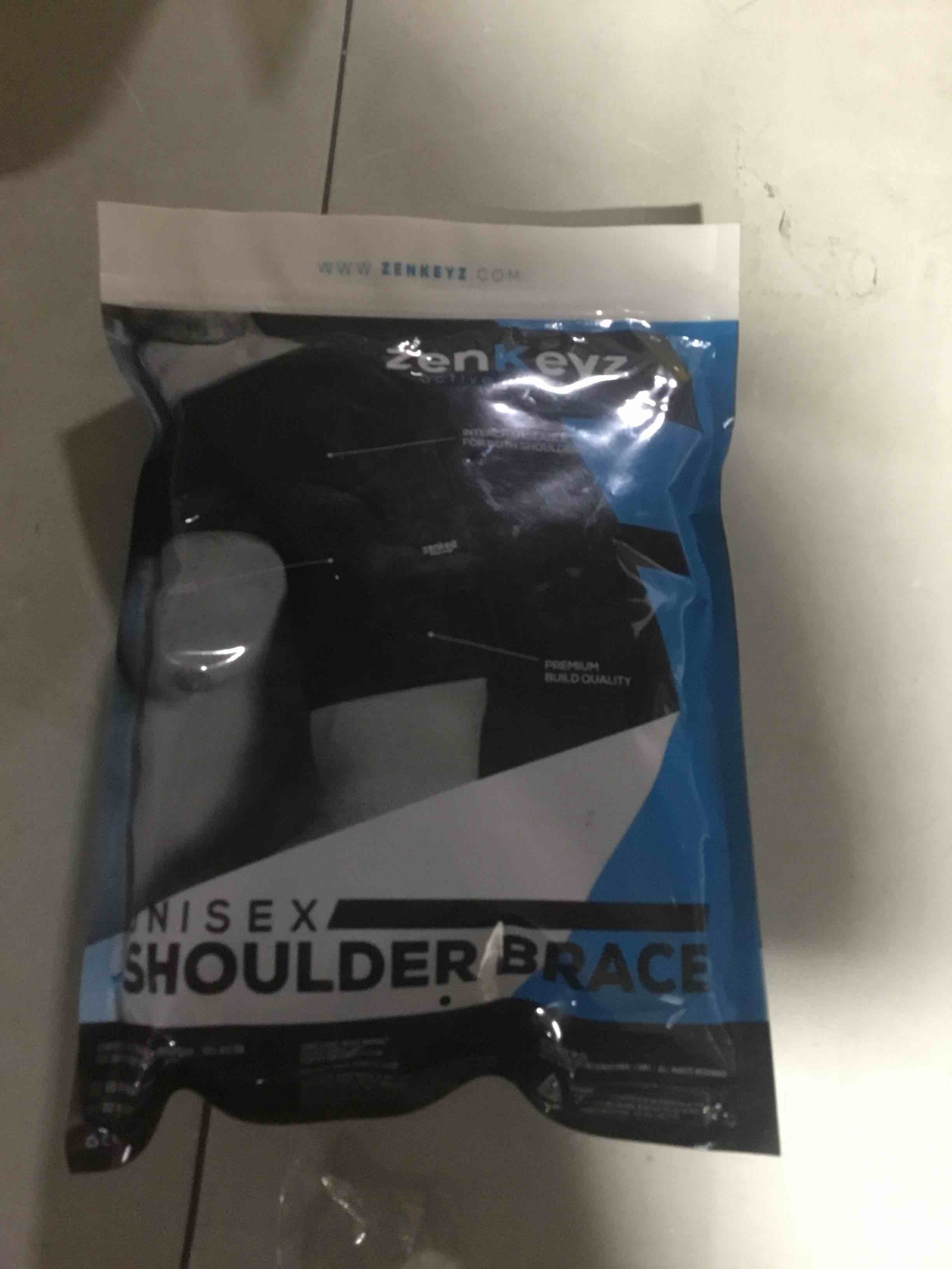 Condition photo showing Brand New for ZENKEYZ Shoulder Brace for Torn Rotator Cuff - Women & Men - Black, S/M - Neoprene Compression Sleeve Shoulder Support - Adjustable Arm Sling Immobilizer - Rotator Cuff Brace - Left or Right Fit Christmas Gift for Athletes
