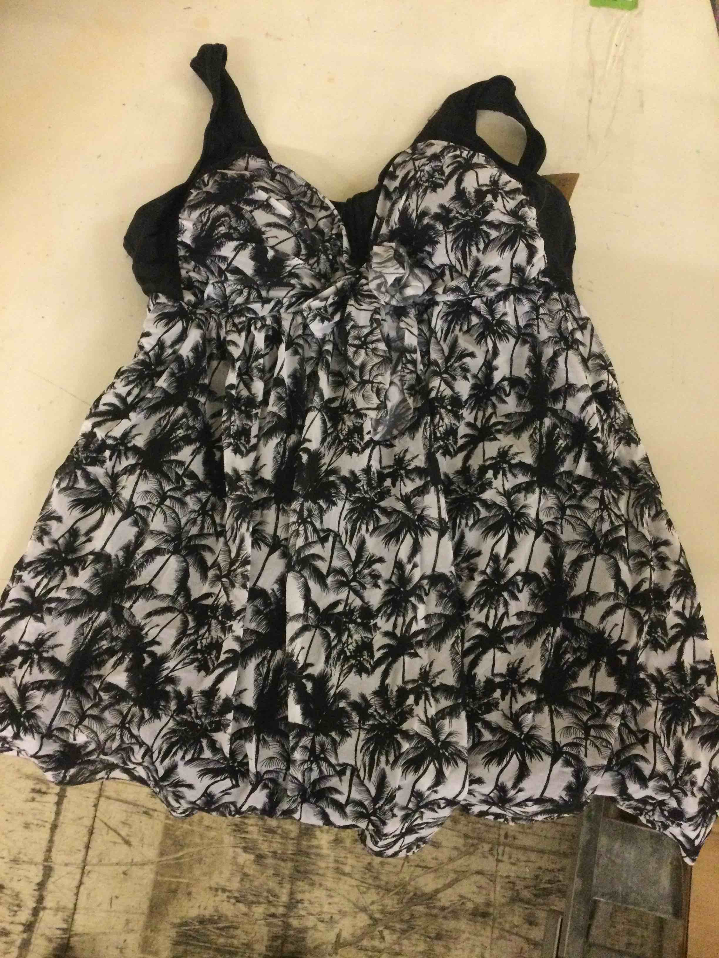 Wantdo Palm Tree Bathing Suit Dress