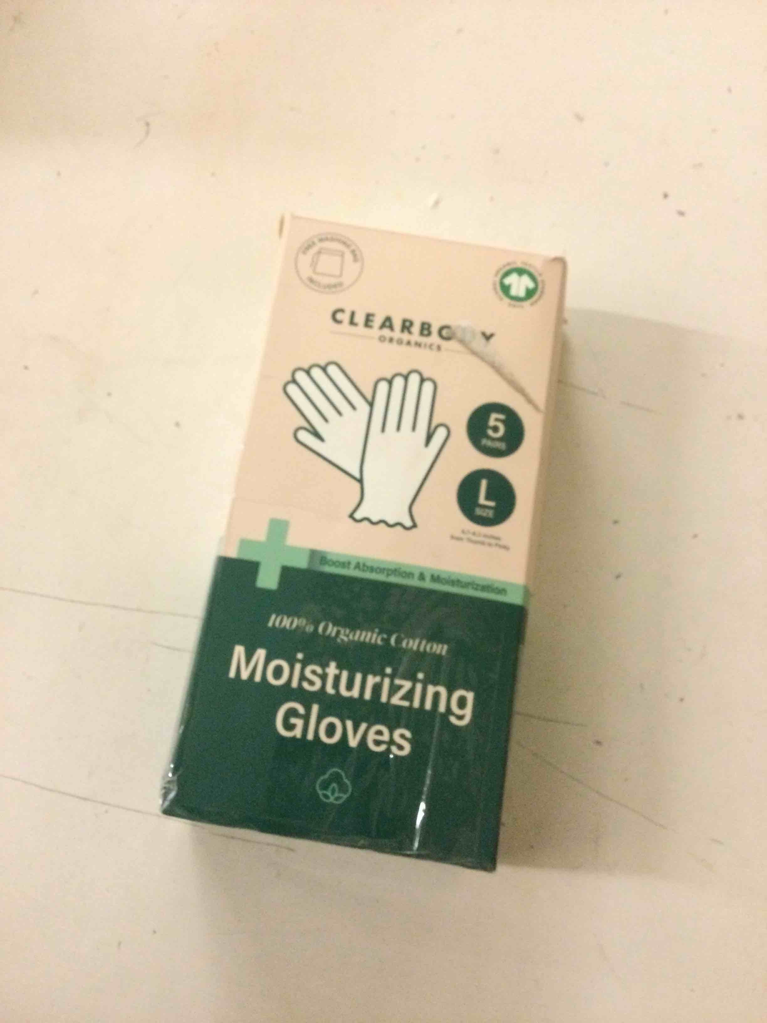 Condition photo showing Good Condition for 100% Organic Cotton Moisturizing Glove 5 pairs Large 