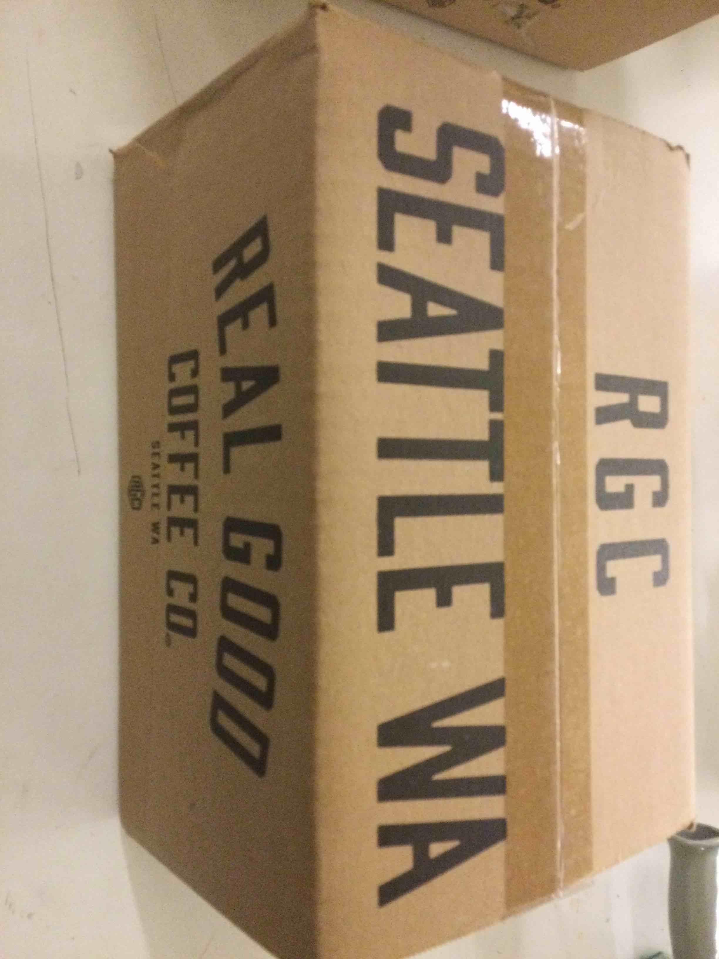 Condition photo showing New/Like New for Real Good Coffee Company - Single Use Coffee Pods - Extra Dark Organic Coffee - Compatible with Keurig 2.0 Brewers and K-Cups - Recyclable Cups and Packaging - 72 Count