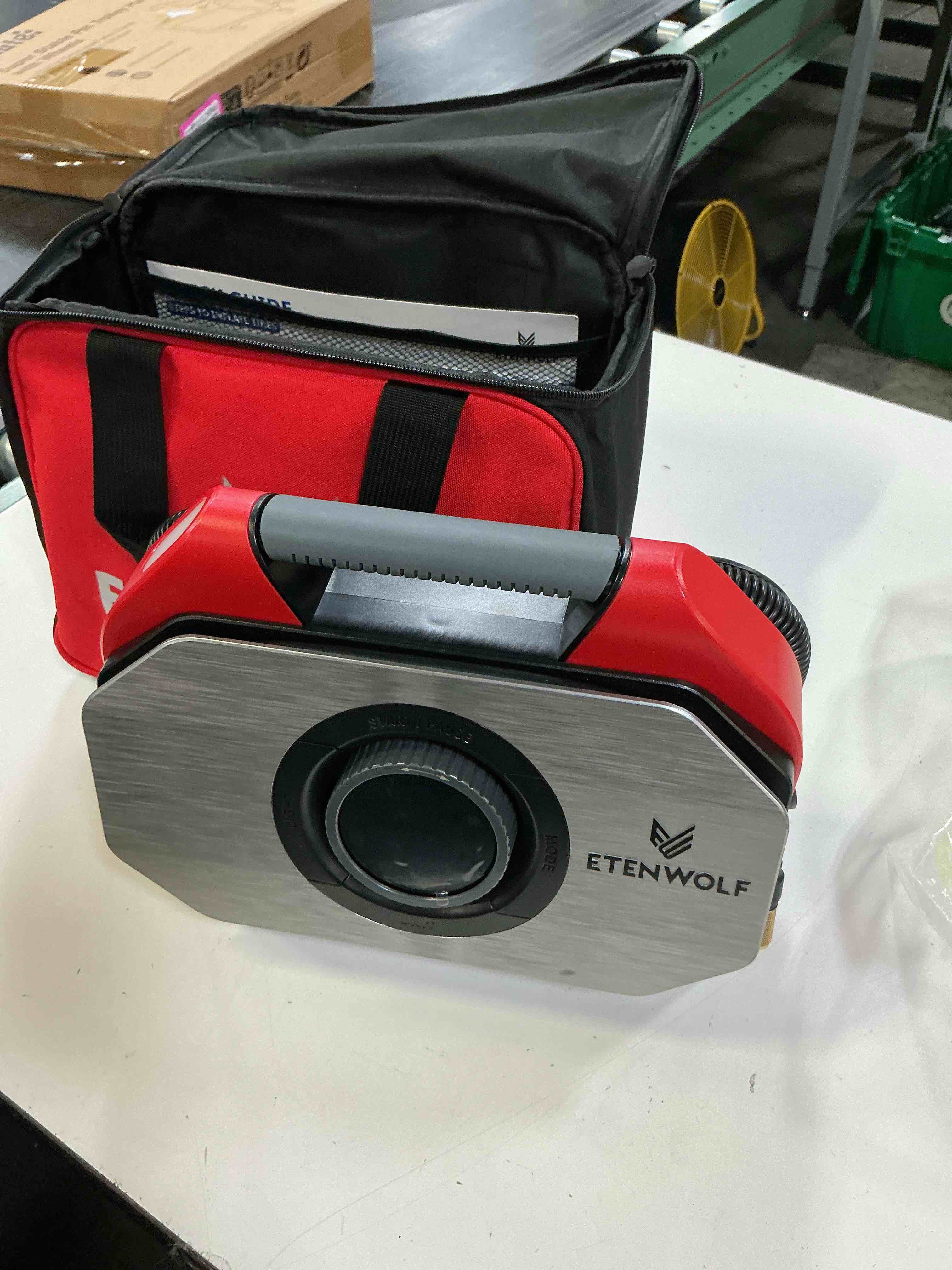 Condition photo showing Good Condition for etenwolf s6se tire inflator portable air compressor, cordless air pump | with 15600mah for heavy-duty vehicle, car & inflatables-100% duty cycle & dual cylinder-bike pump-led backlight, red