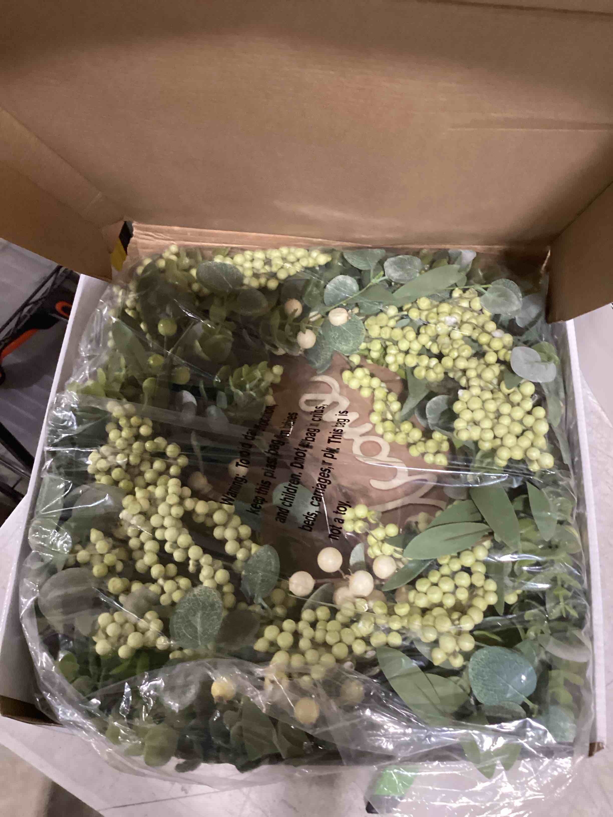 Condition photo showing Good Condition for amf0resj green eucalyptus wreaths for front door spring summer wreath with eucalyptus leaves,olives leaves,mixed berry for indoor outdoor farmhouse home porch wall window festival wedding decor