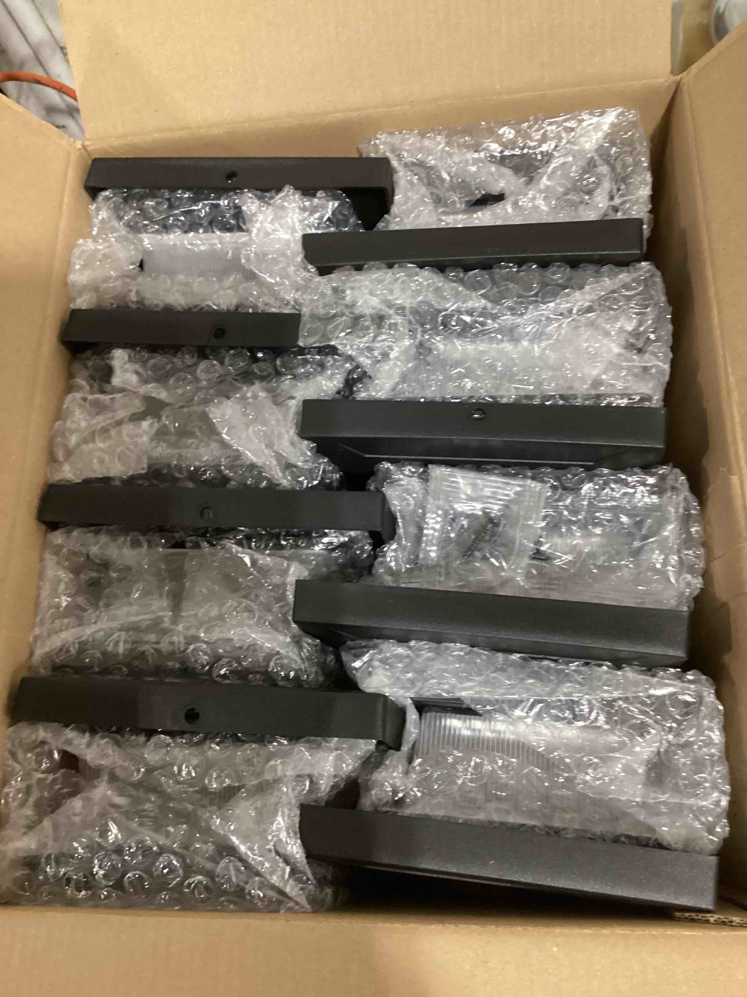 Condition photo showing Good Condition for hoikwo solar post cap lights 8 pack for 3.5x3.5 4x4 5x5 posts, with flickering flame and steady on modes, black fence post light, outdoor led solar lighting for yard, patio, deck