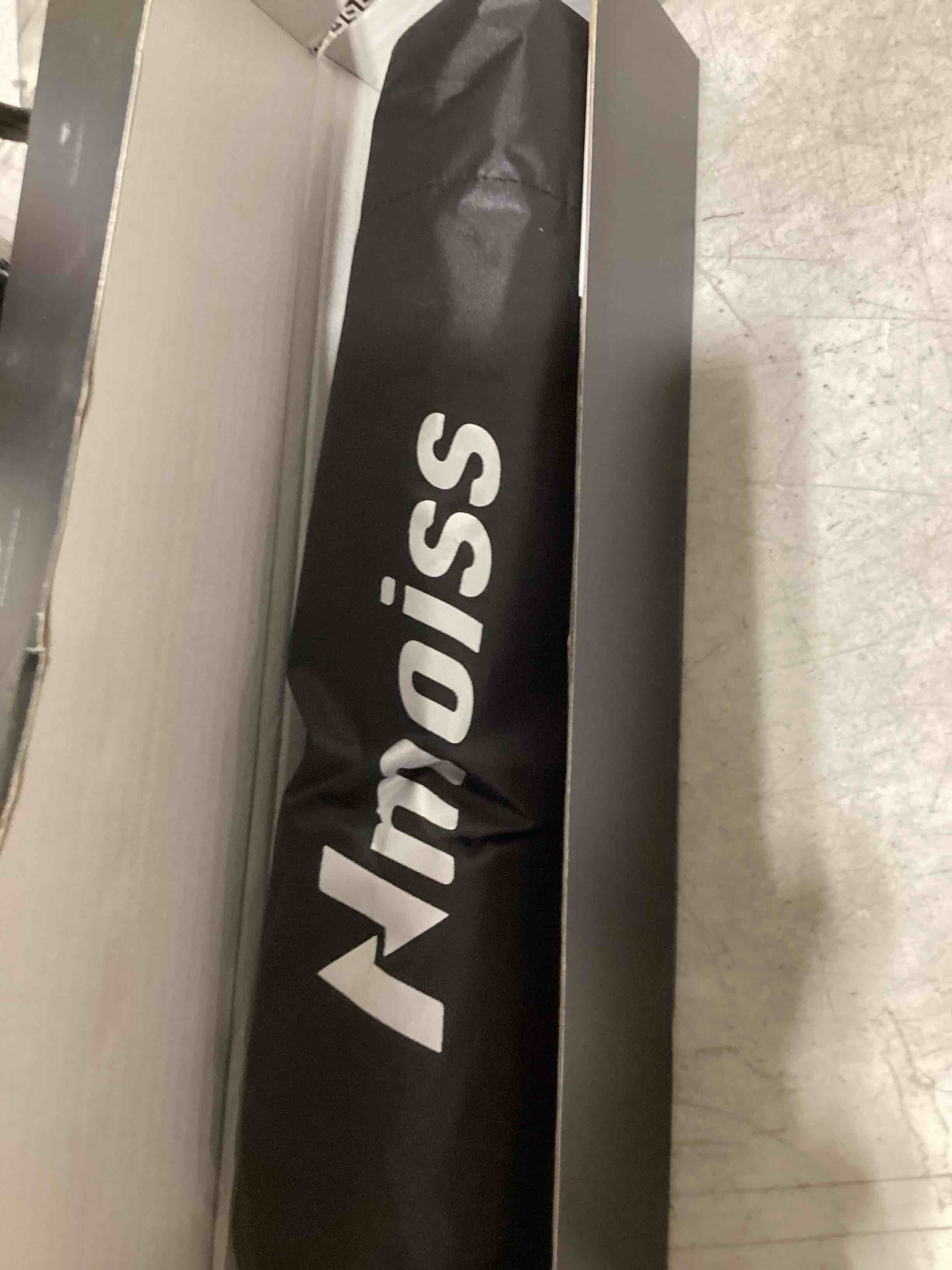 Condition photo showing As Is for [upgraded] nmoiss windshield sun shade umbrella - [vinyl coating heat shield] protect car from sun rays & heat damage keep cool and protect interior, spring structure edge medium 56" l x 31" w medium (56" l x 31" w)