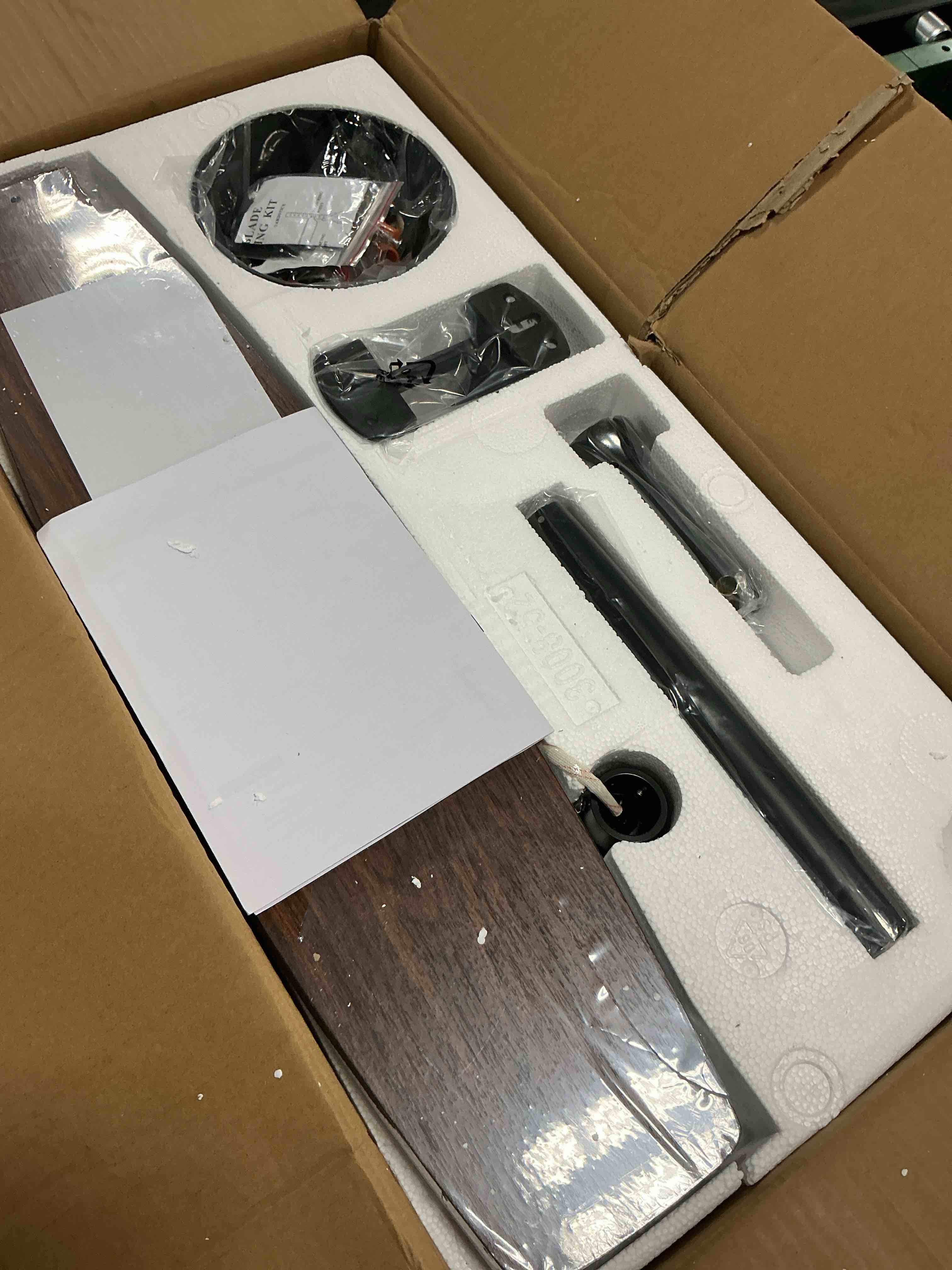 Condition photo showing New/Like New for fanbulous 52" outdoor ceiling fans with lights and remote control,ip65 wet rated waterproof ceiling fan with 6-speed dc motor, farmhouse gazebo fan for porch patios pavilion?black? black 52 inch