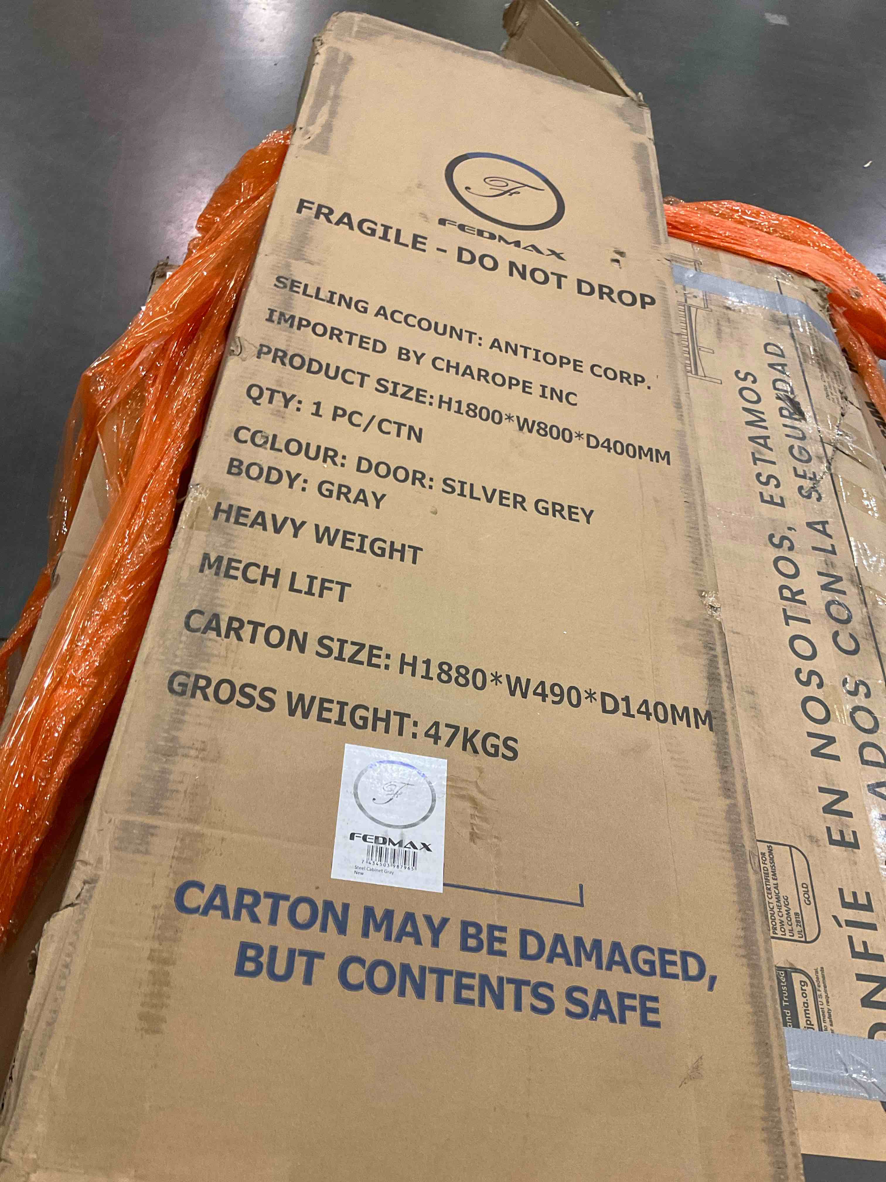 Fedmax Metal Storage Cabinet - 71" Tall w/ Locking Doors & Adjustable Shelves - Steel Utility Cabinets For Garage, Office, Classroom, Kitchen Pantry -70.86" L x 31.5" W x 15.75" D | Gray