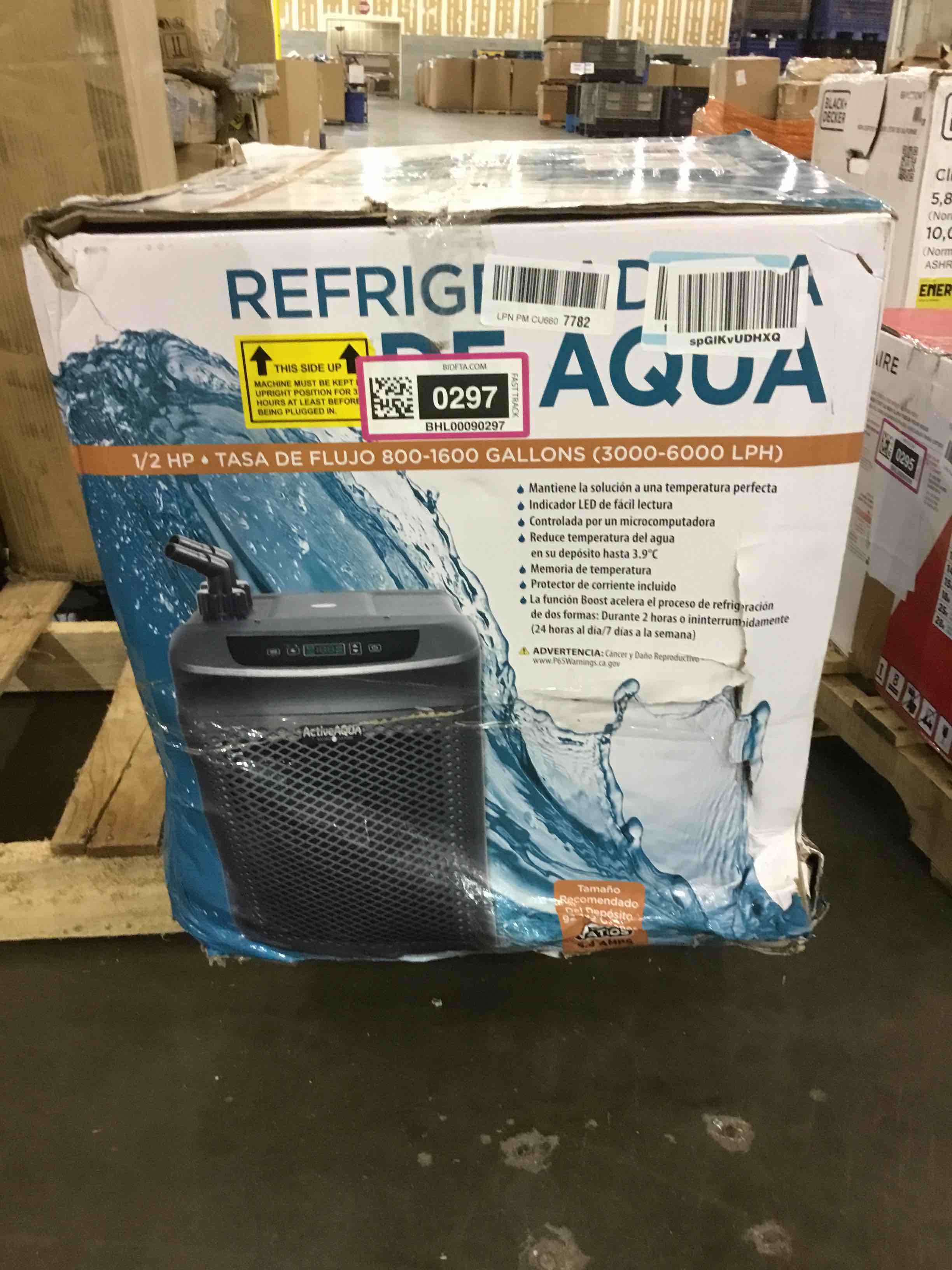 Active Aqua AACH50HP Hydroponic Water Cooling System, per hour, User-Friendly Chiller, New, 1/2 HP, Rated : 4,020 BTU, w/Power Boost