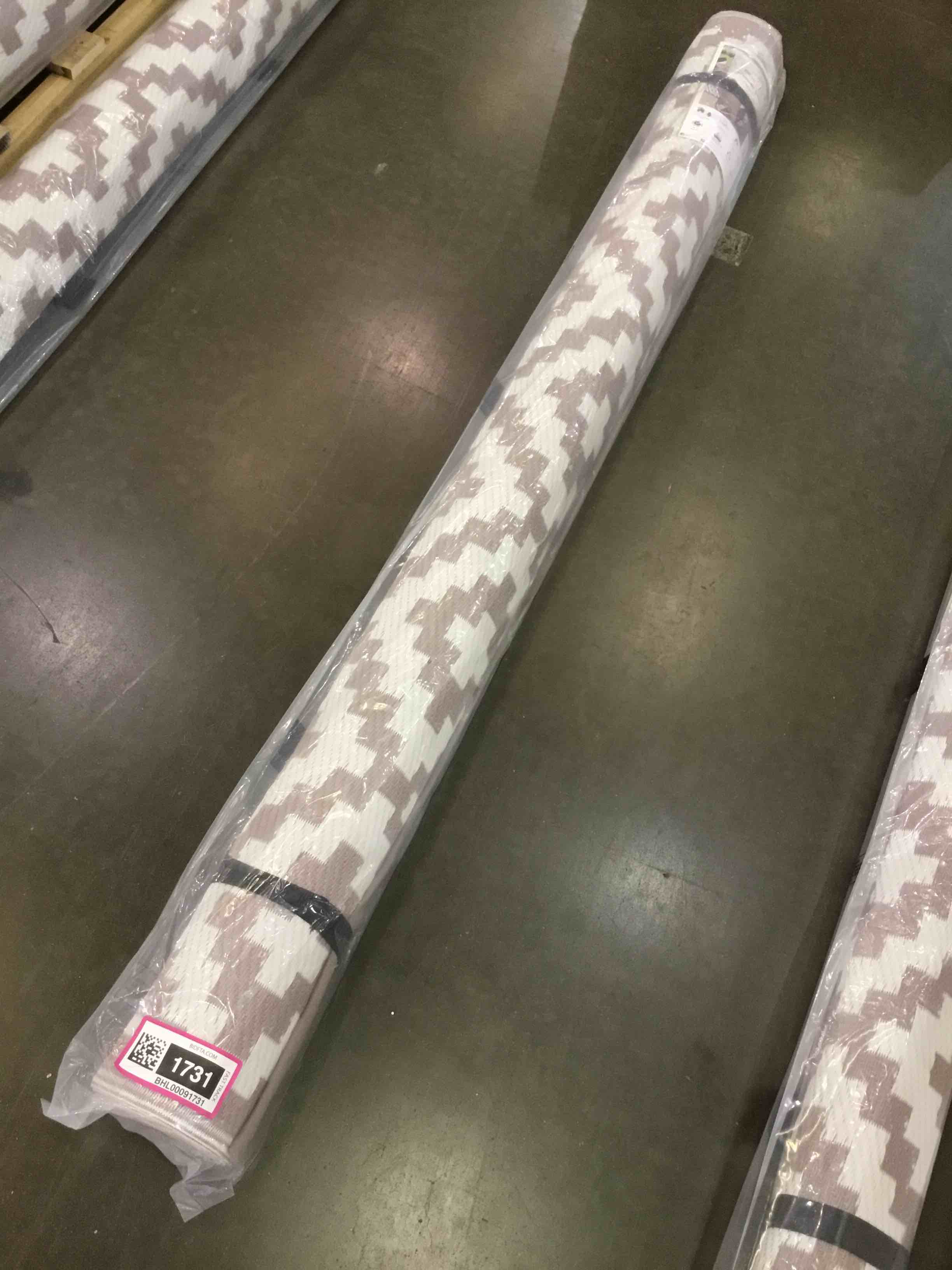 Green Decore Reversible Nirvana Outdoor Rug, Waterproof, Fade Resistant, Modern Large Floor Mats for Patios,Decks, Garden and Outdoors, Beach, Camping, Picnic - (Taupe/White, 6 X 9 ft)