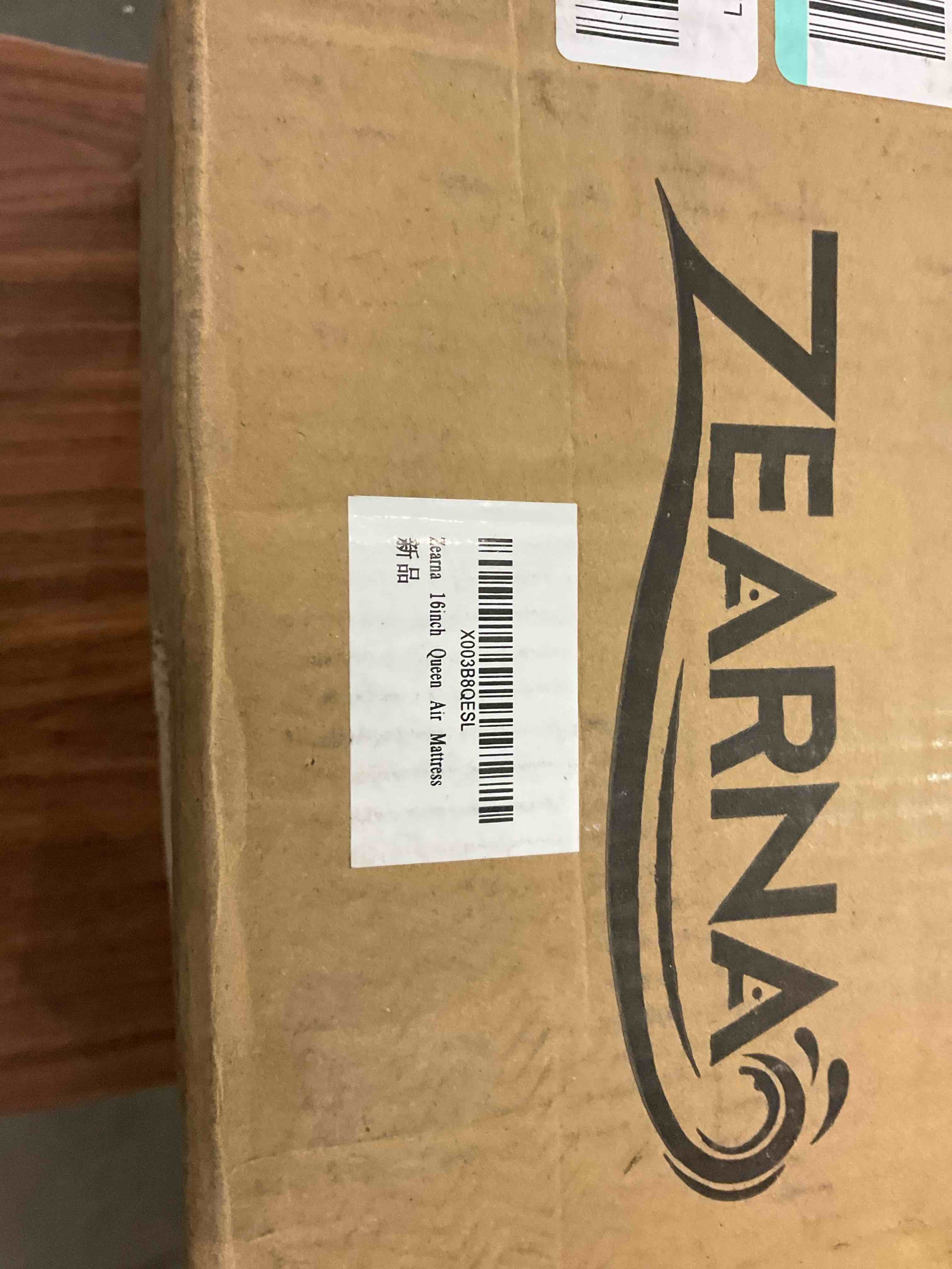 Zearna Queen Air Mattress with Built-in Pump for Home, Camping & Guests - 16'' Queen Size Inflatable Airbed Double High Adjustable Blow Up Mattress, Durable Portable Waterproof