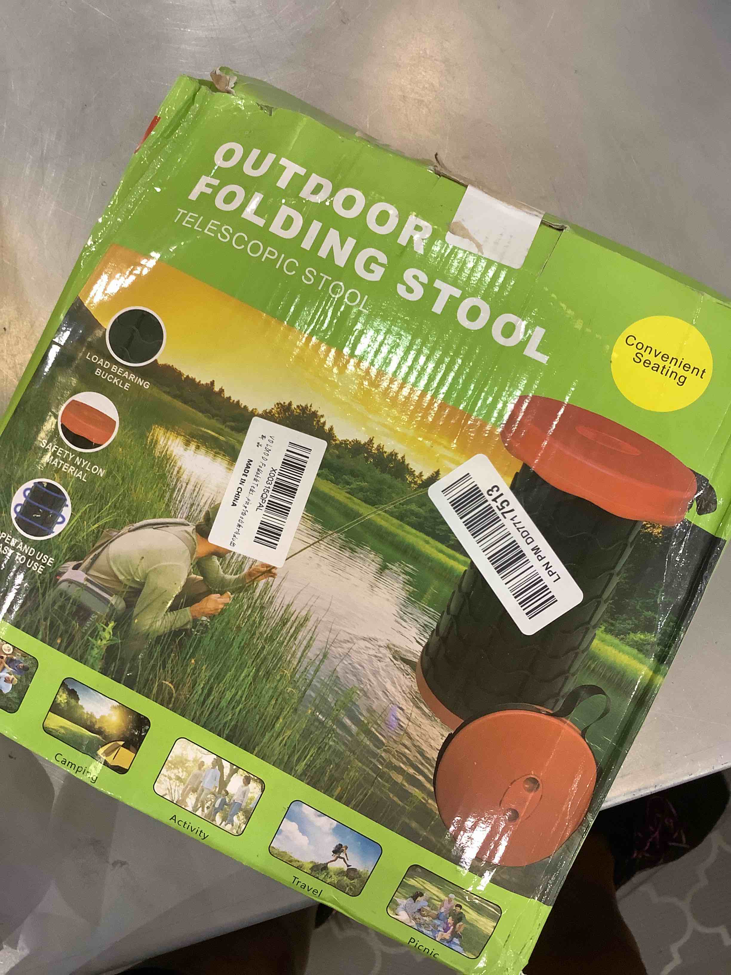 Foldable Telescoping Stool Portable, Retractable Stool for Adults, Upgraded Collapsible Folding Seats with Load Capacity 550lbs, Camping Stools for Adults