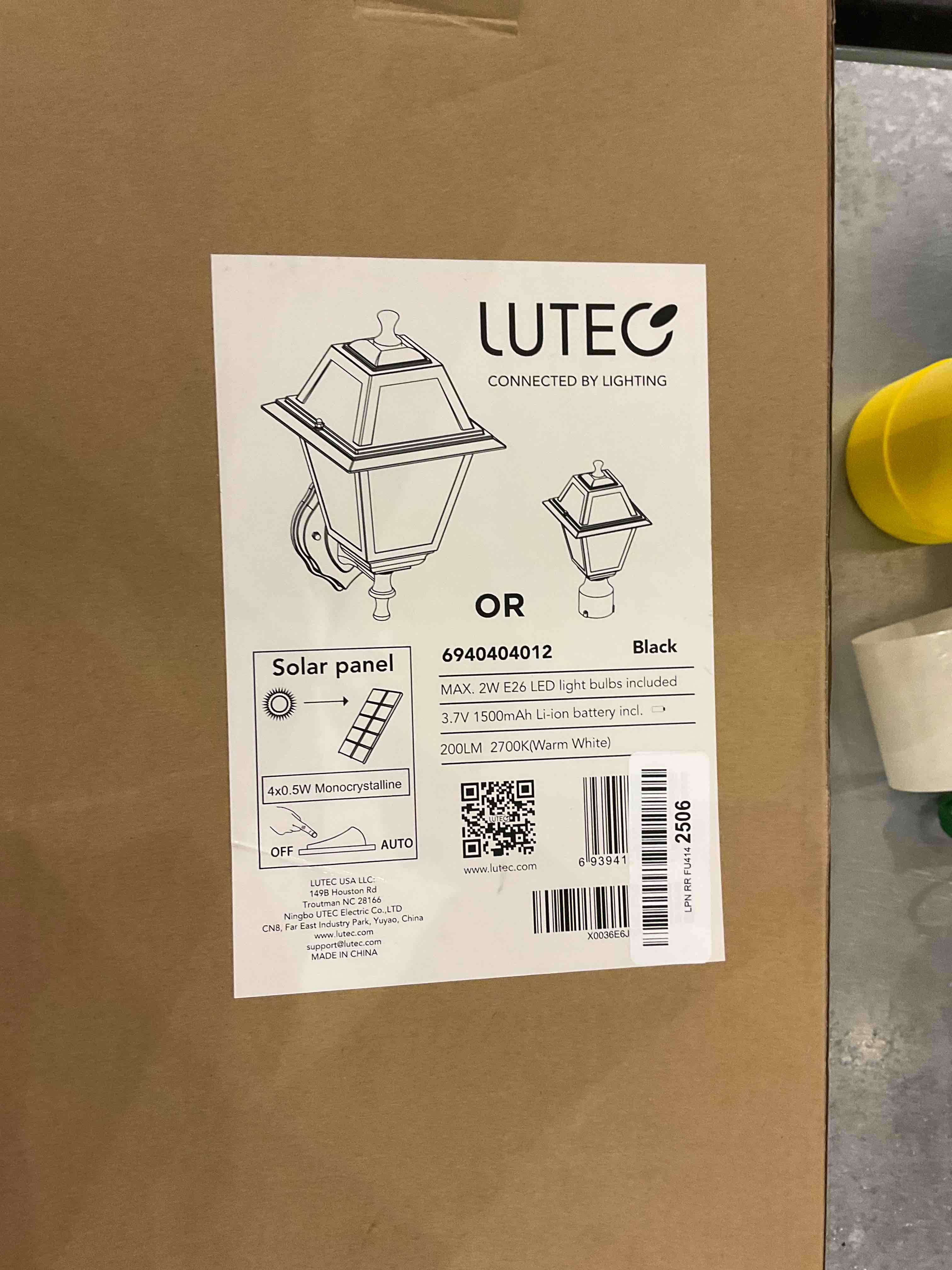 LUTEC LED Solar Post Light, Cast Aluminum Solar Lamp Post Light, 1-Light with 3 Mounting Options, 3.35" Fitter for Post Lights Outdoor and Wall Sconce Mount?Çª