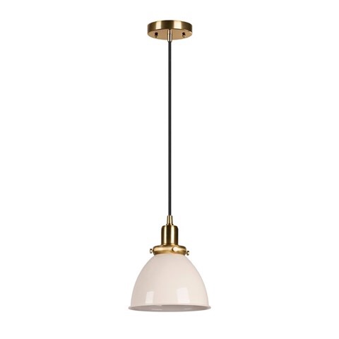 Henn&Hart Industrial Metal Pendant with Brass Hardware