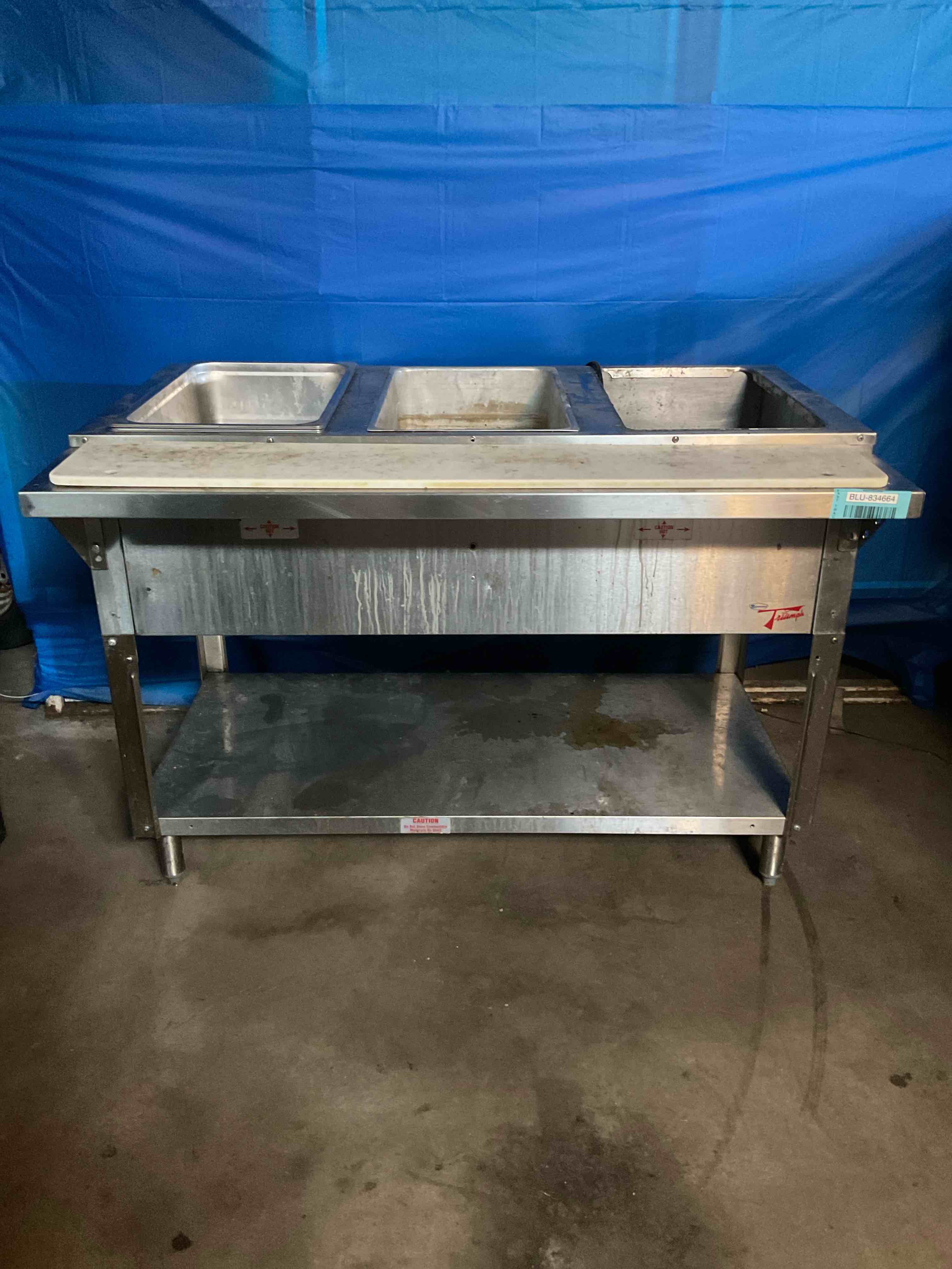TRIUMPH 3 WELL ELECTRIC STEAM TABLE