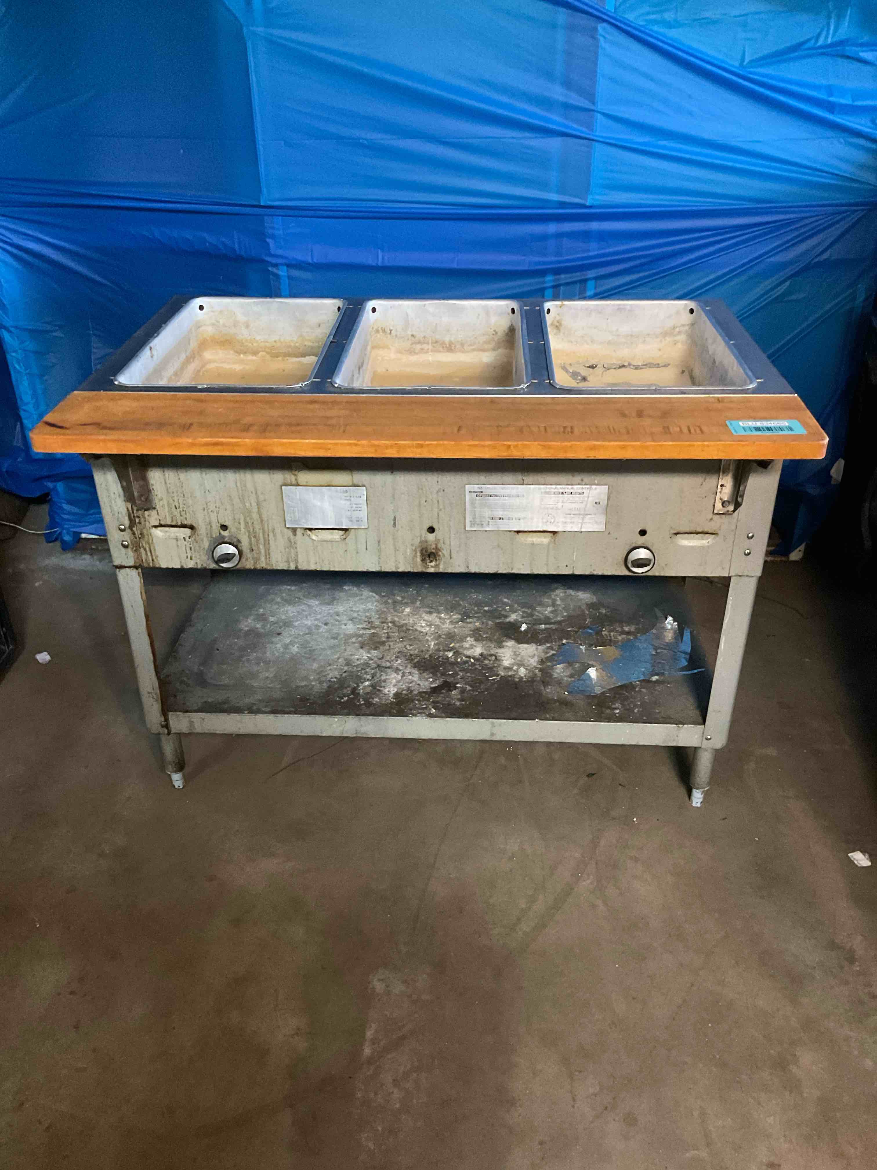 DUKE 3 WELL STEAM TABLE NATURAL GAS