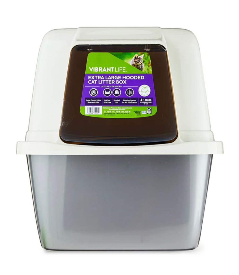 Vibrant Life Extra Large Hooded Cat Litter Box