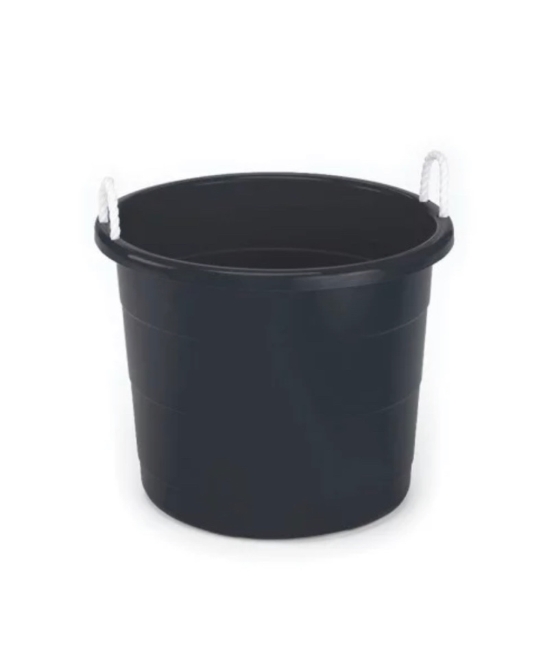 Mainstays Flexible 17 Gallon Plastic Tub with Rope Handles, Black