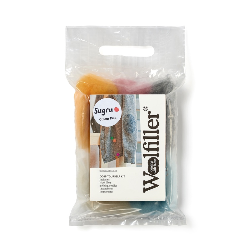 Pastel Colours Wool Clothing Repair Kit by Woolfiller