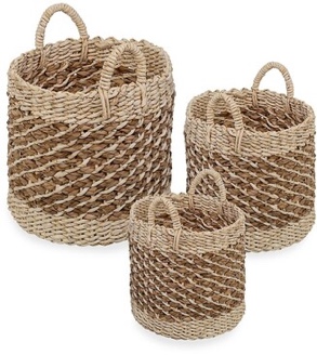Boltze Home Twine Baskets (3 Piece)