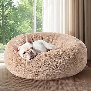 Calming Dog Bed Medium Size Dog - Donut Washable Medium Pet Bed