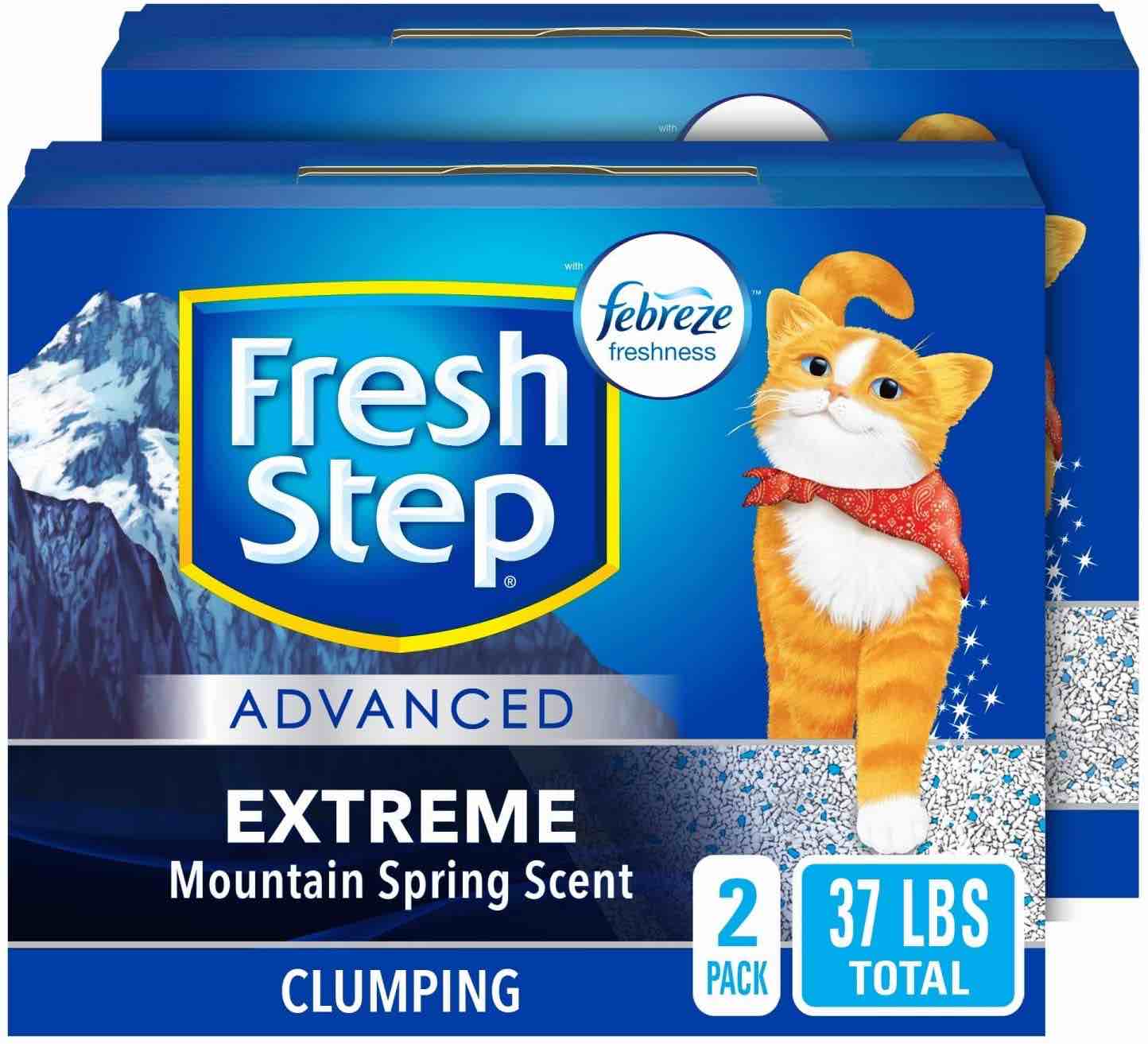 Advance Clumping Cat Pow Kitty Litter Large Size Scent Mountain Spring Dust Free