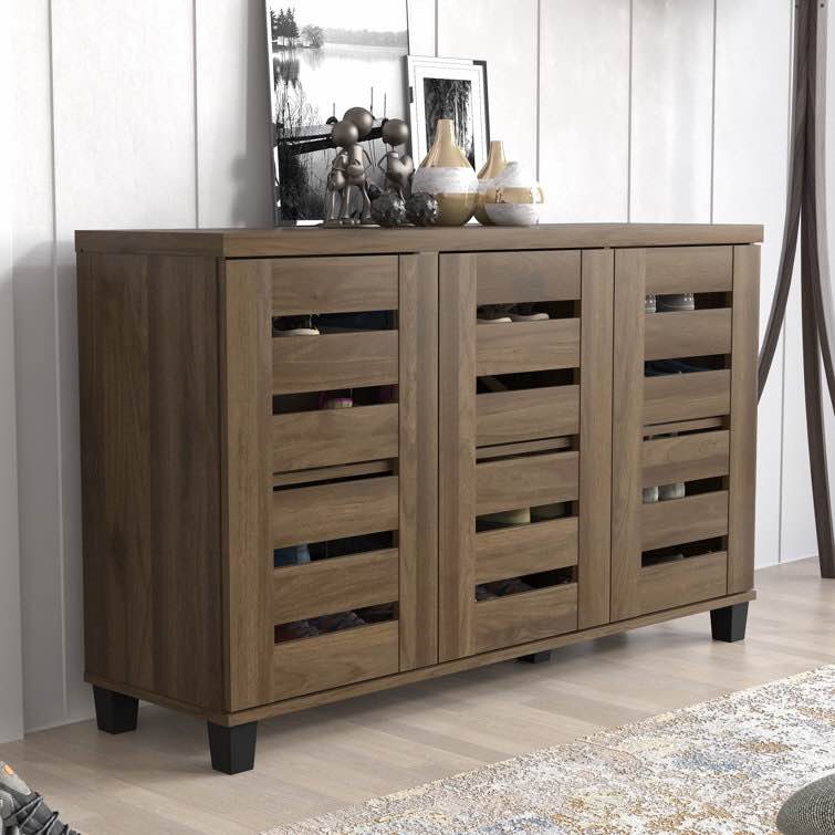 Walnut Cove Lismore 16 Pair Shoe Storage Cabinet See More by Steelside™ FG-KO-PU-19-540-BC-WAY