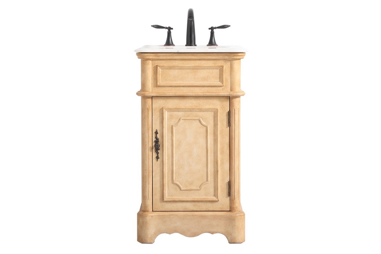 Francis 19" Single Antique Beige Bathroom Vanity (VF30419AB)