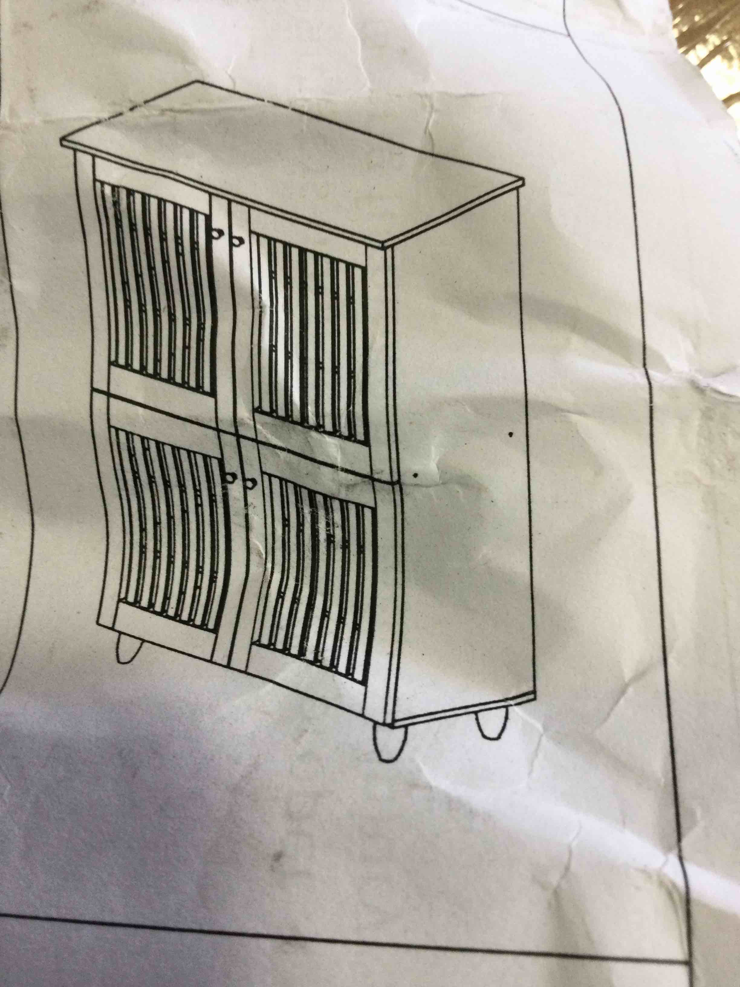 4 door storage cabinet grey 