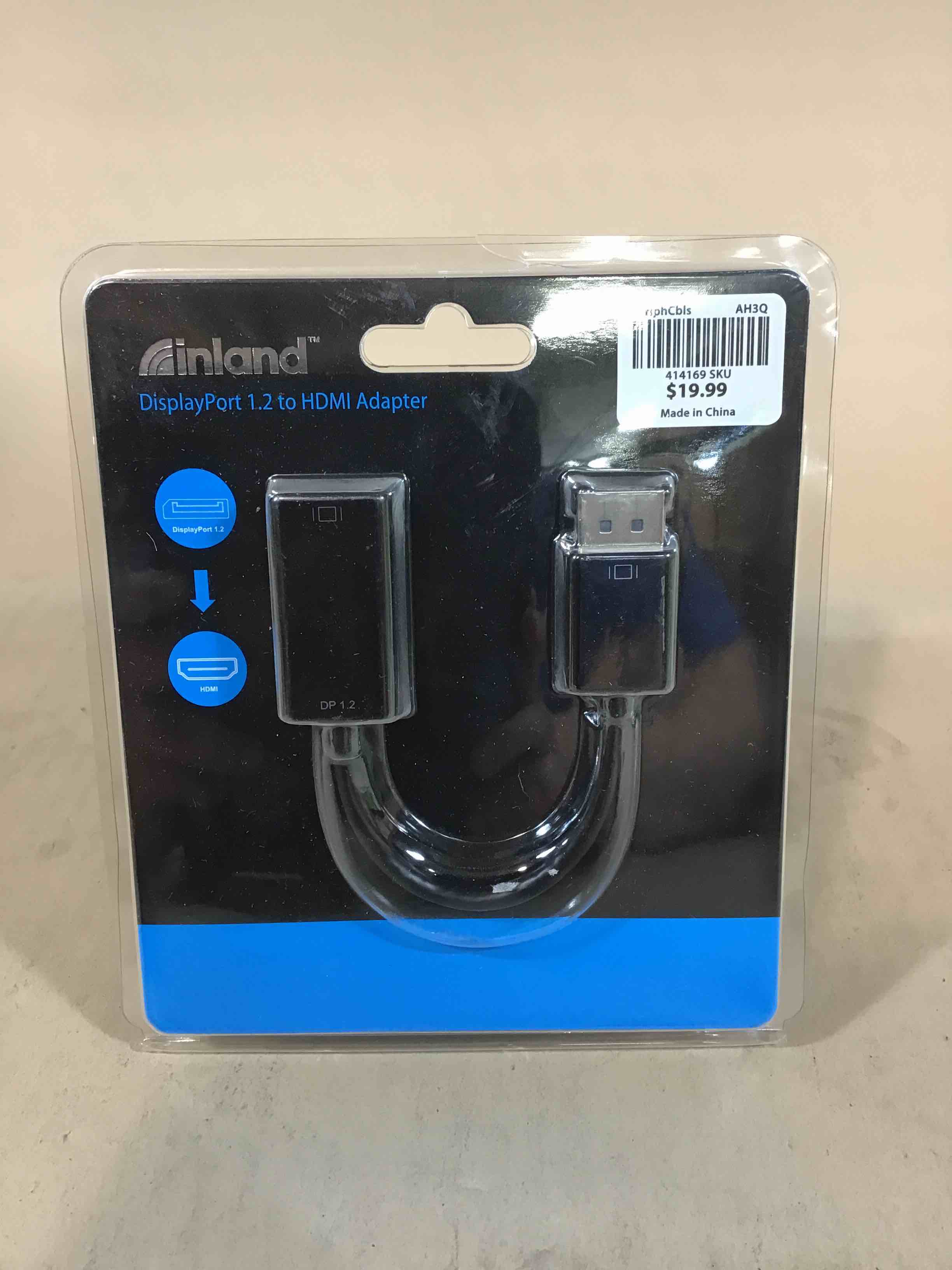 inland DisplayPort to HDMI Adapter 