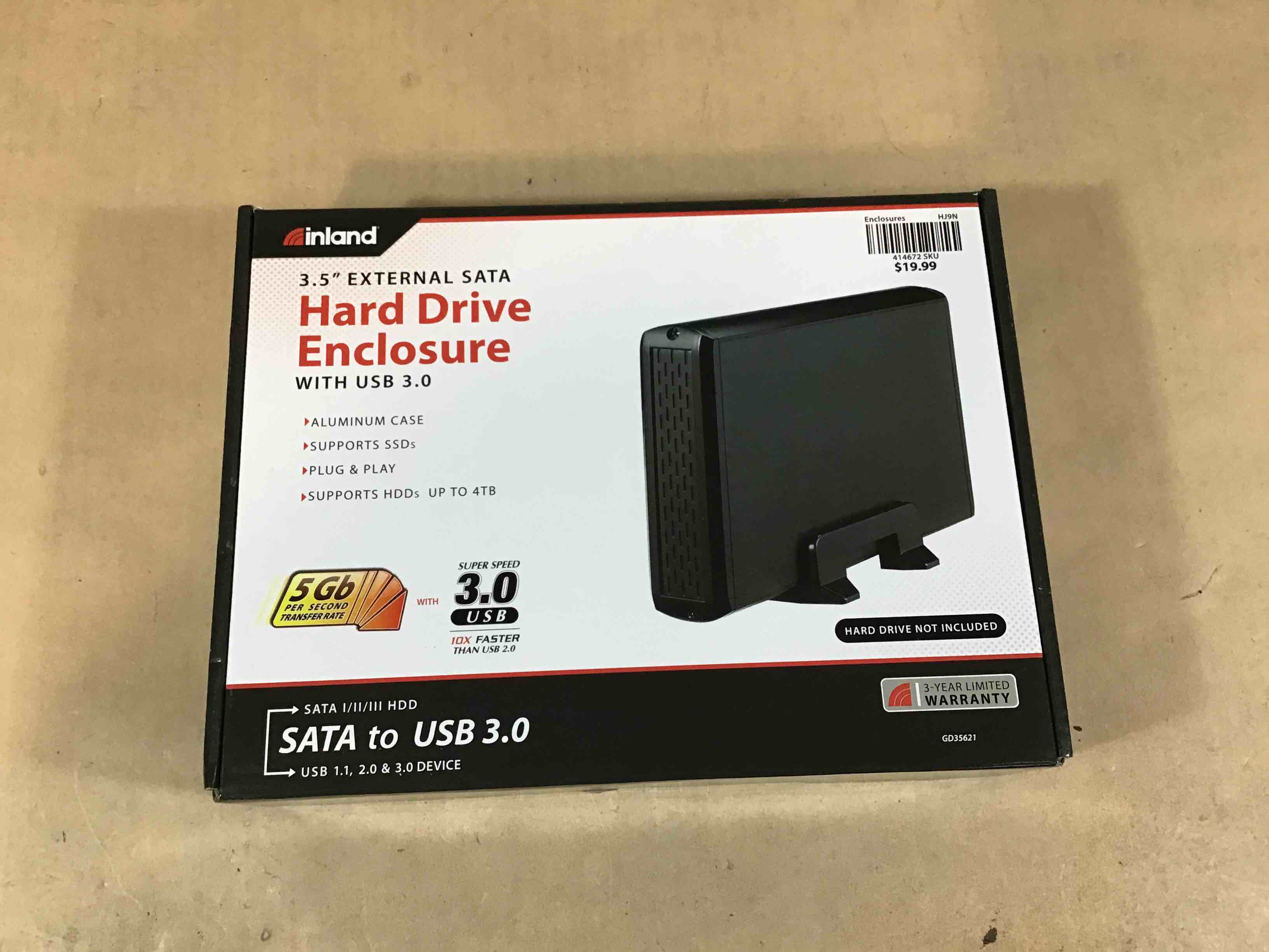 Inland Hard Drive Enclosure 