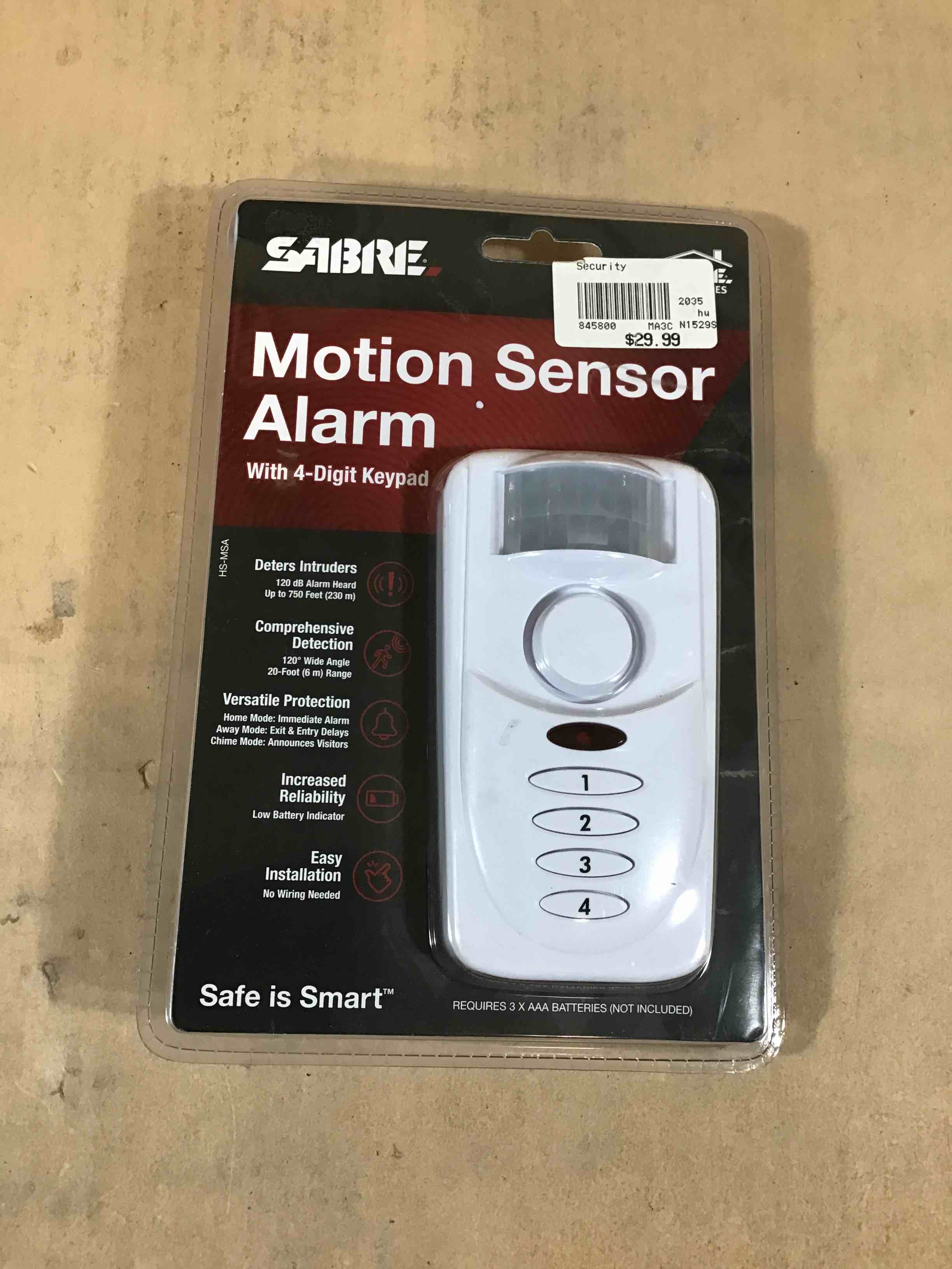 Sabre Motion Sensor Alarm